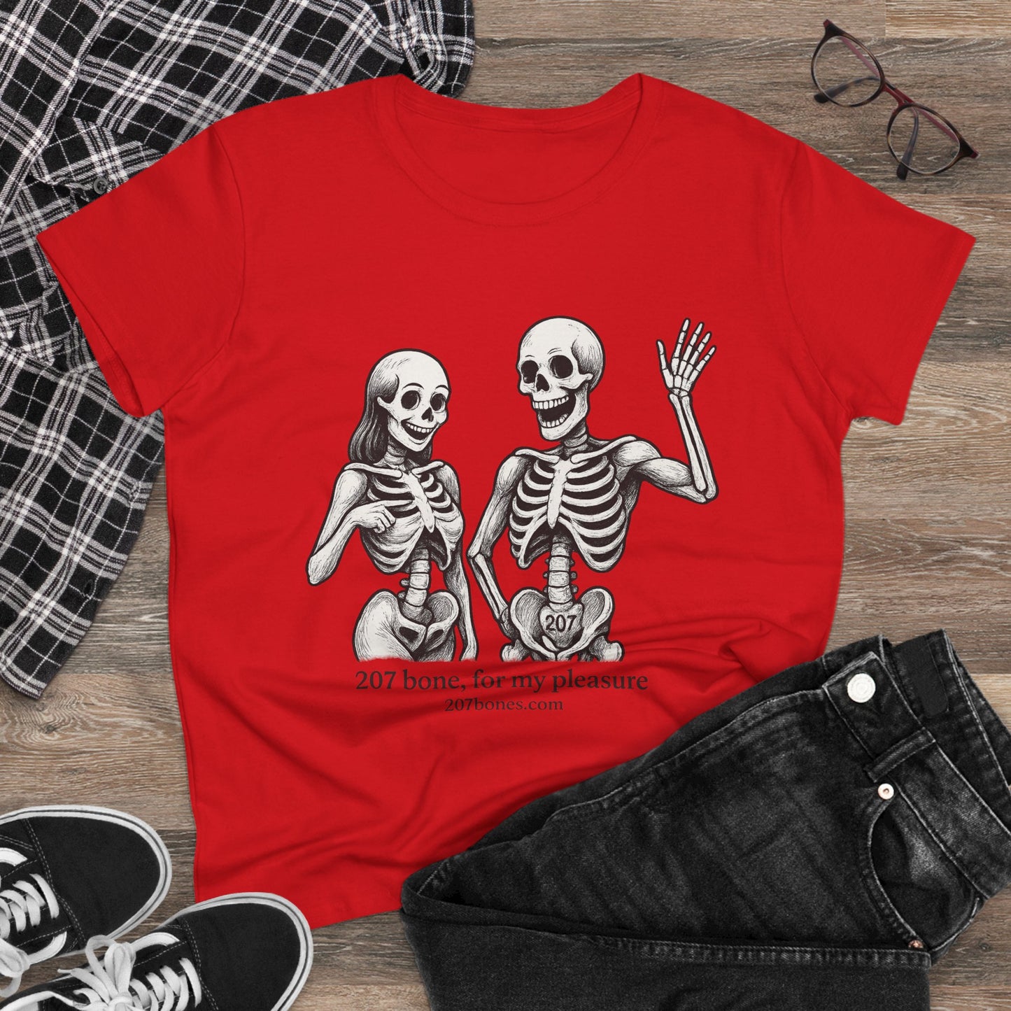 Funny Skeleton Graphic Tee, Halloween Shirt, Quirky Women's Top, Casual Everyday Wear, Gift for Friends