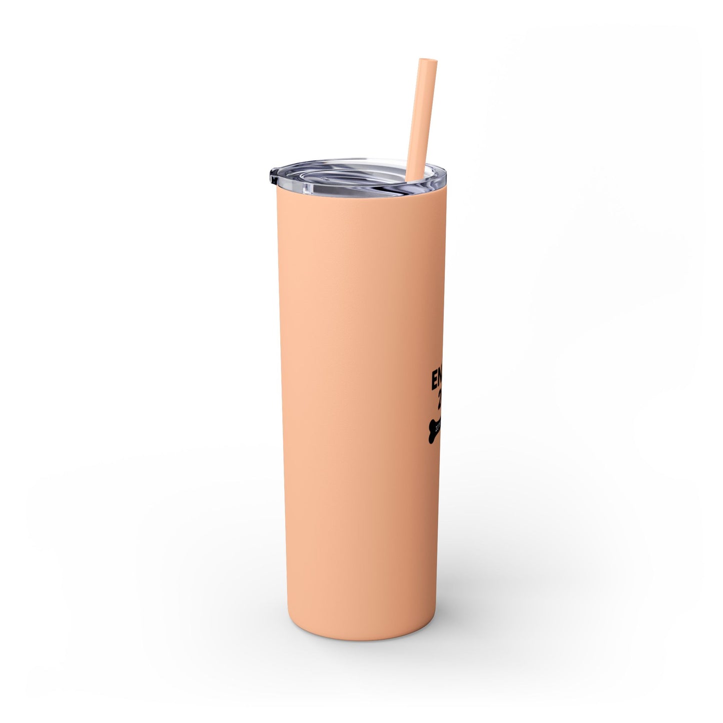 Personalized Skinny Tumbler with Straw, Perfect for Dog Lovers, Enjoy 207, Travel Mug, Gift Idea, Customized Drinkware
