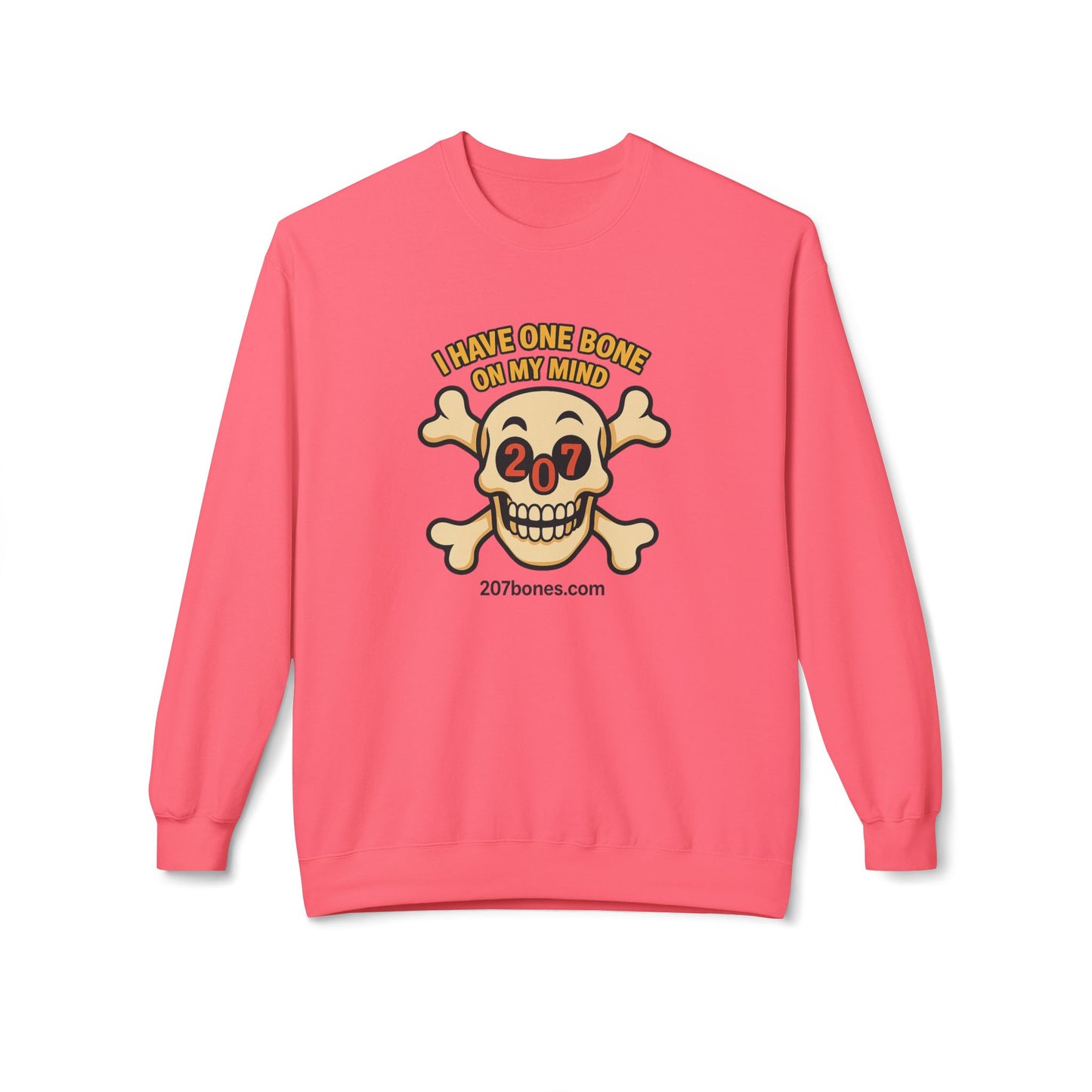 Bone-themed Unisex Sweatshirt, Cozy Crewneck for Dog Lovers, Fun Gift for Halloween, Pet Owners, Casual Wear, Relaxed Fit