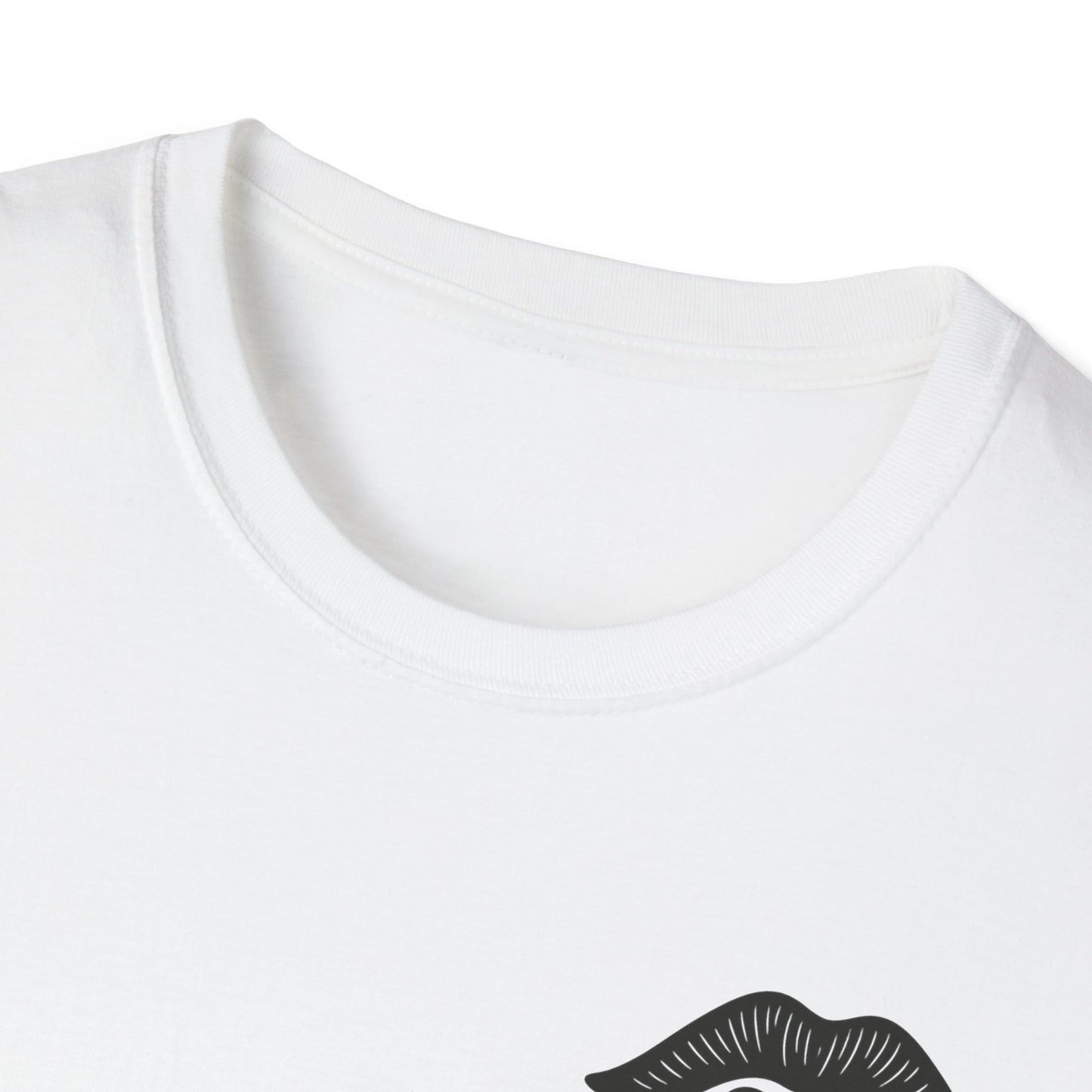 Romantic Unisex T-Shirt with Skeleton and Lips Design, Fun Couples Tee, Date Night Outfit, Halloween Costume, Unique Gift