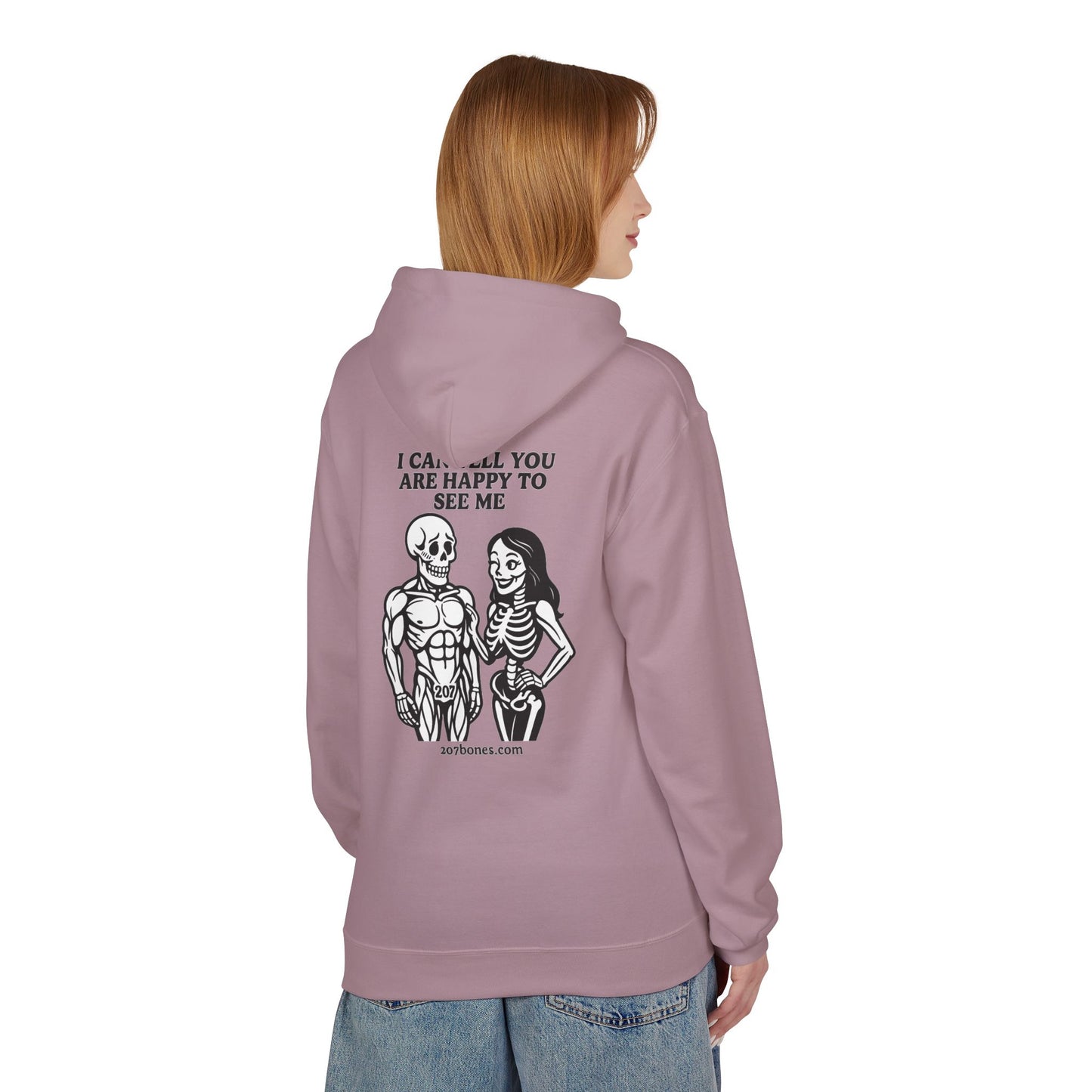 Skeleton Humor Hoodie, Unisex Funny Hoodie, Softstyle Fleece, Halloween Apparel, Gift for Him and Her, Comfortable Casual Wear