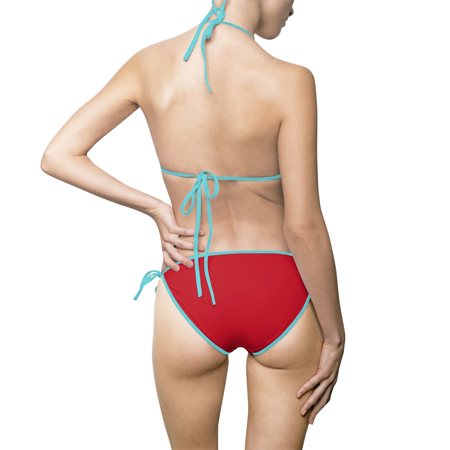 Kiss Mark Women's Bikini Swimsuit, Beachwear, Summer Swimwear, Pool Party Outfit, Valentine's Day Gift, AOP