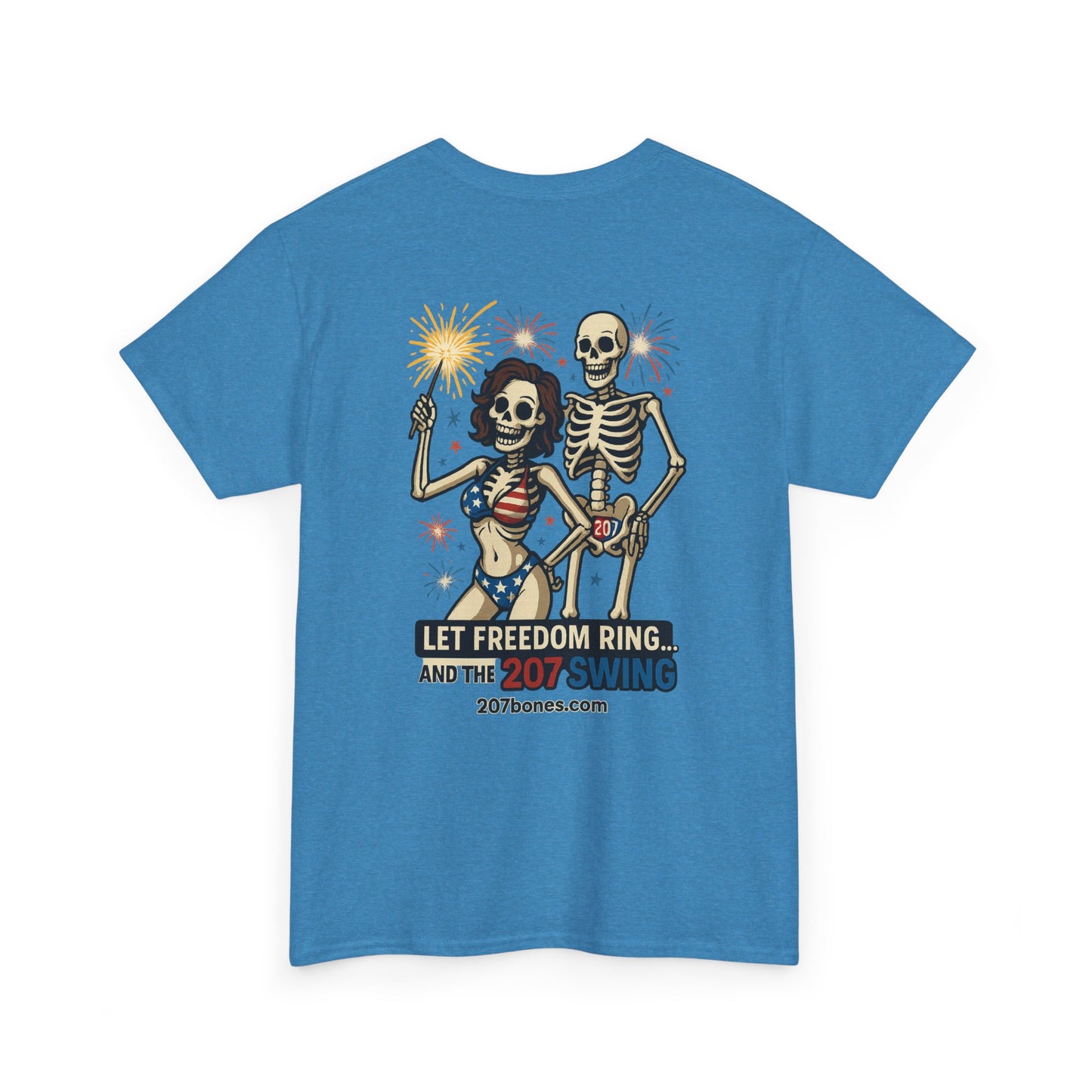 Patriotic Skull Tee, Unisex Cotton Shirt, Funny 4th of July Gift, Unique Graphic T-Shirt, Casual Summerwear