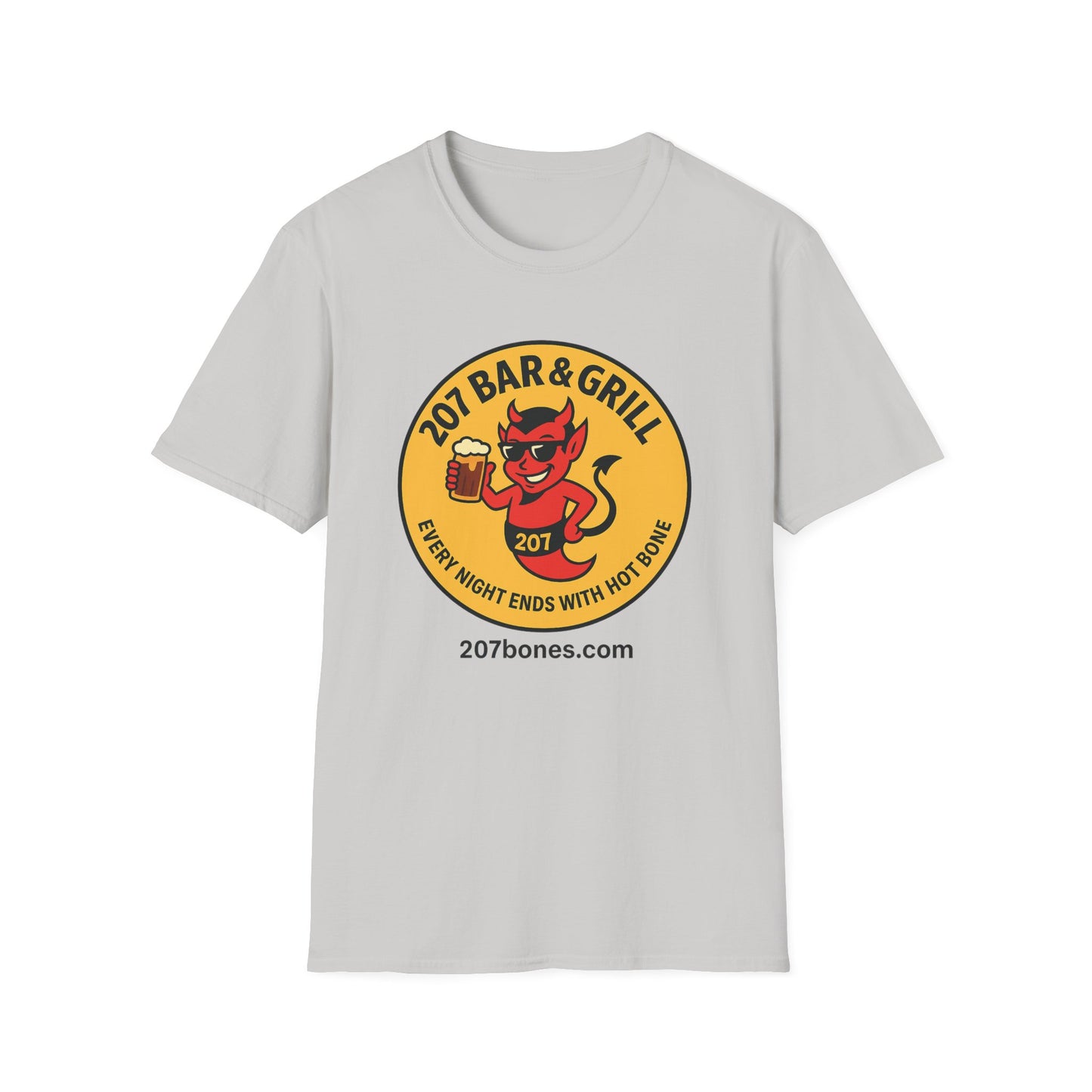 207 Bar & Grill Unisex T-Shirt - Casual Wear, Bar Merchandise, Gift for Foodies, Party Shirt, Everyday Comfort