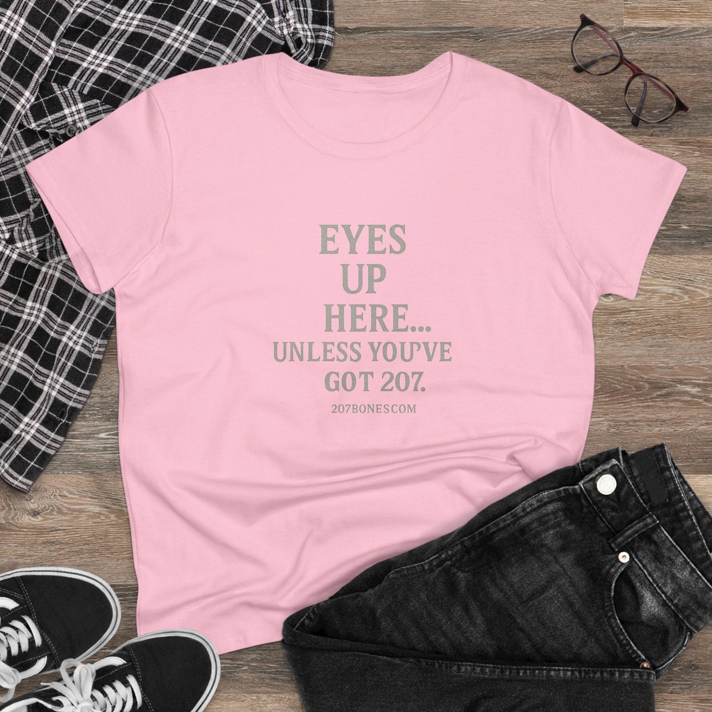 Funny Women's Cotton Tee - 'Eyes Up Here' - Casual Shirt, Gift for Friends, Birthday, Humor, Everyday Wear, Conversation Starter