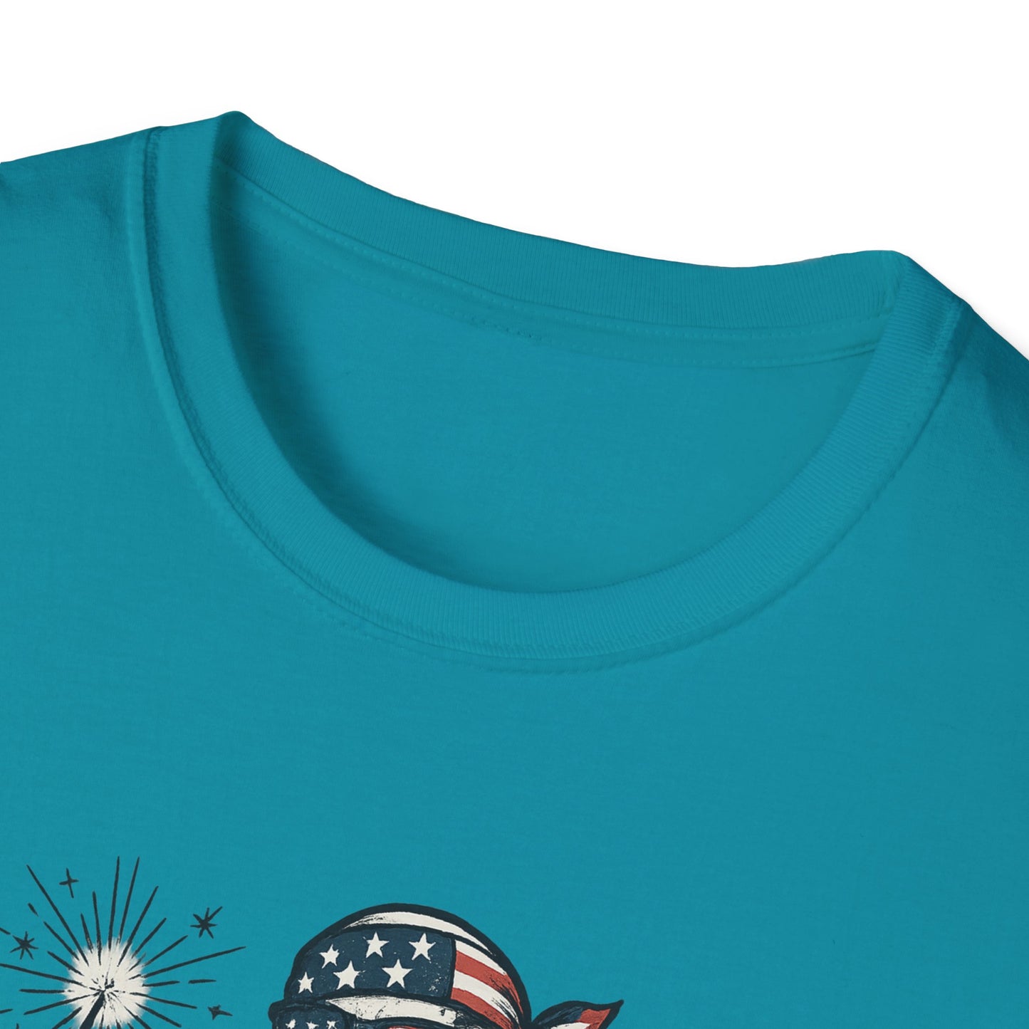 Patriotic Skeleton T-Shirt, Red White and Bone Shirt, Unisex Halloween Tee, Independence Day Gift, Fun Casual Apparel