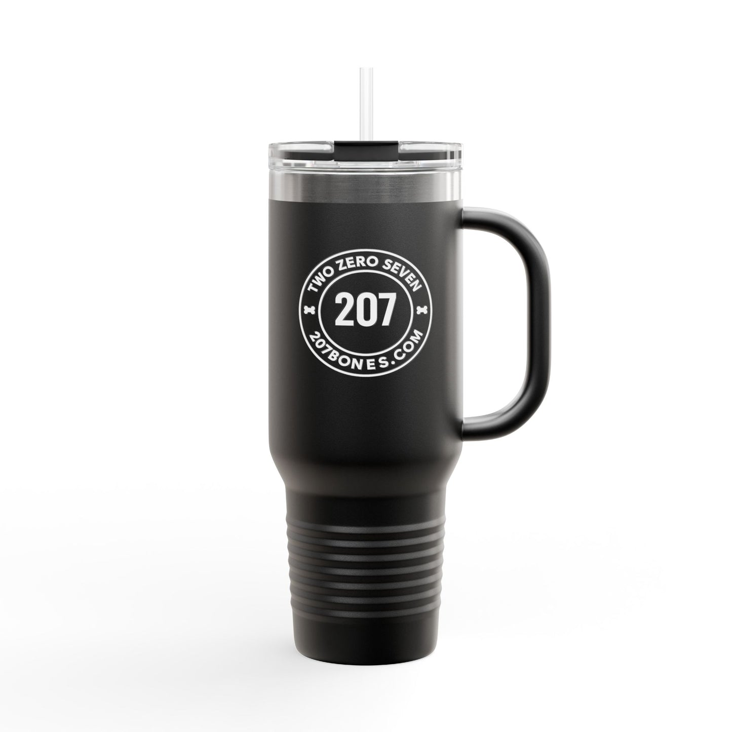 207 Bones - Black Insulated Travel Mug - 40oz, Perfect for Coffee Lovers