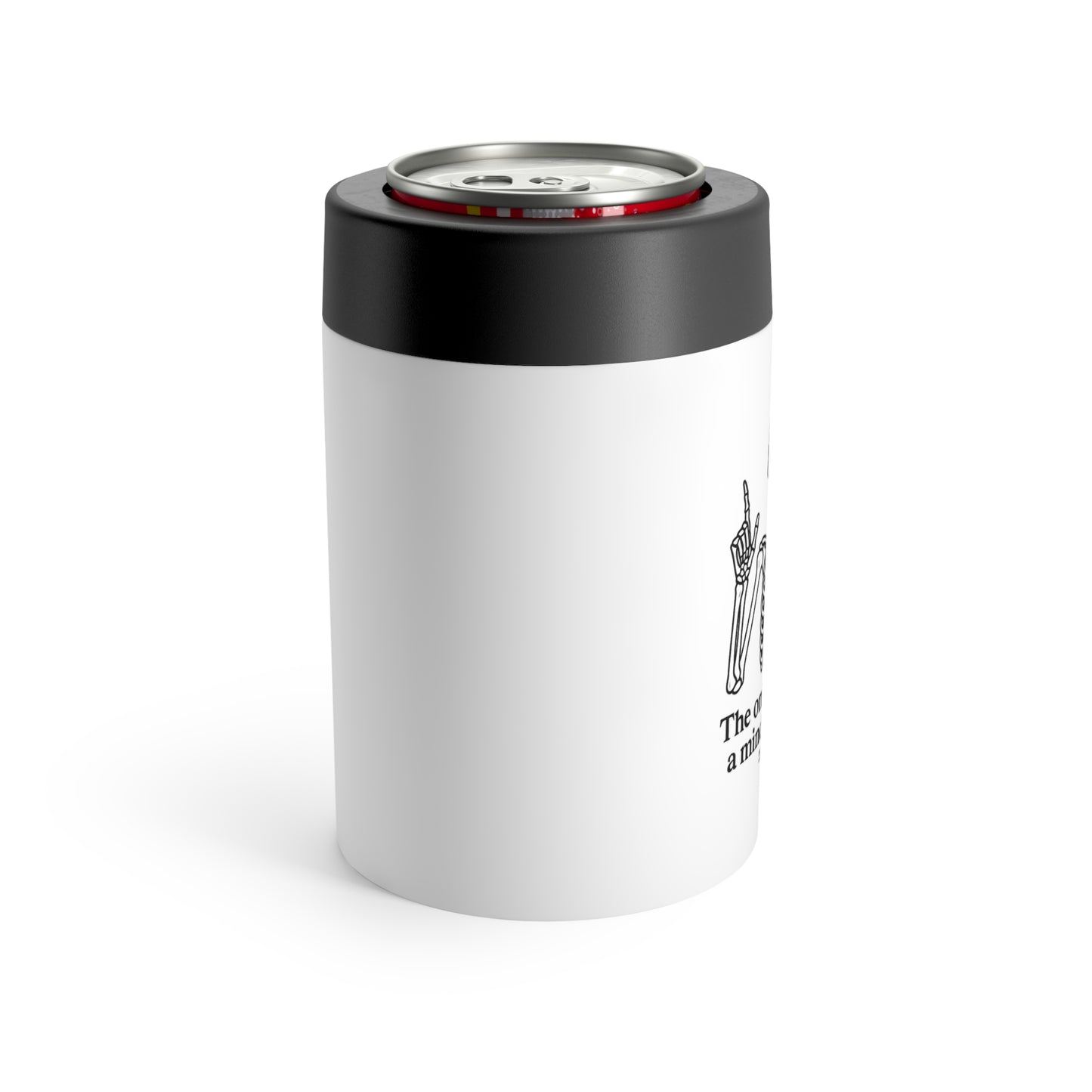 Funny Skeleton Can Holder - The Only Bone with a Mind of Its Own, Humor Gift, Barware, Party Favor, Halloween Decor