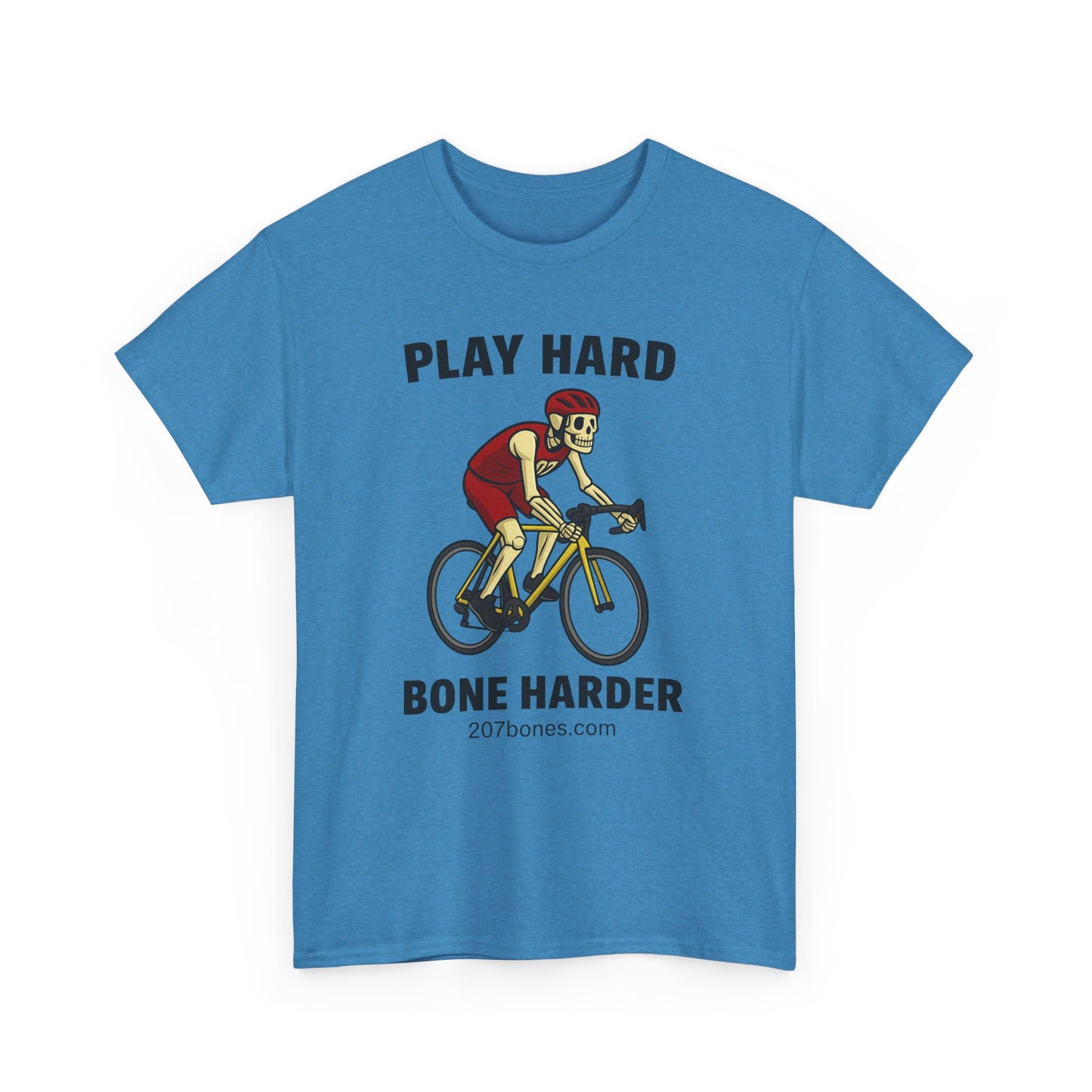 Unisex Cycling Tee - Play Hard Bone Harder