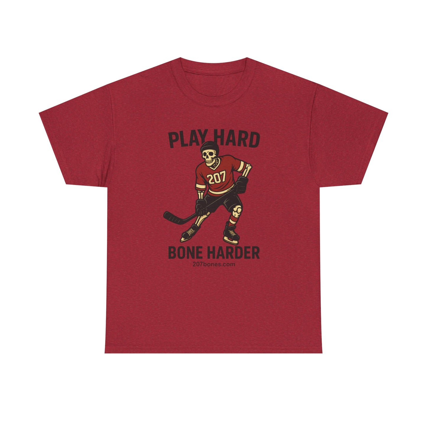 Play Hard Bone Harder Unisex Tee, Sports Shirt, Ice Hockey Fan Gift, Casual Wear, Team Spirit Shirt, Athletic Apparel