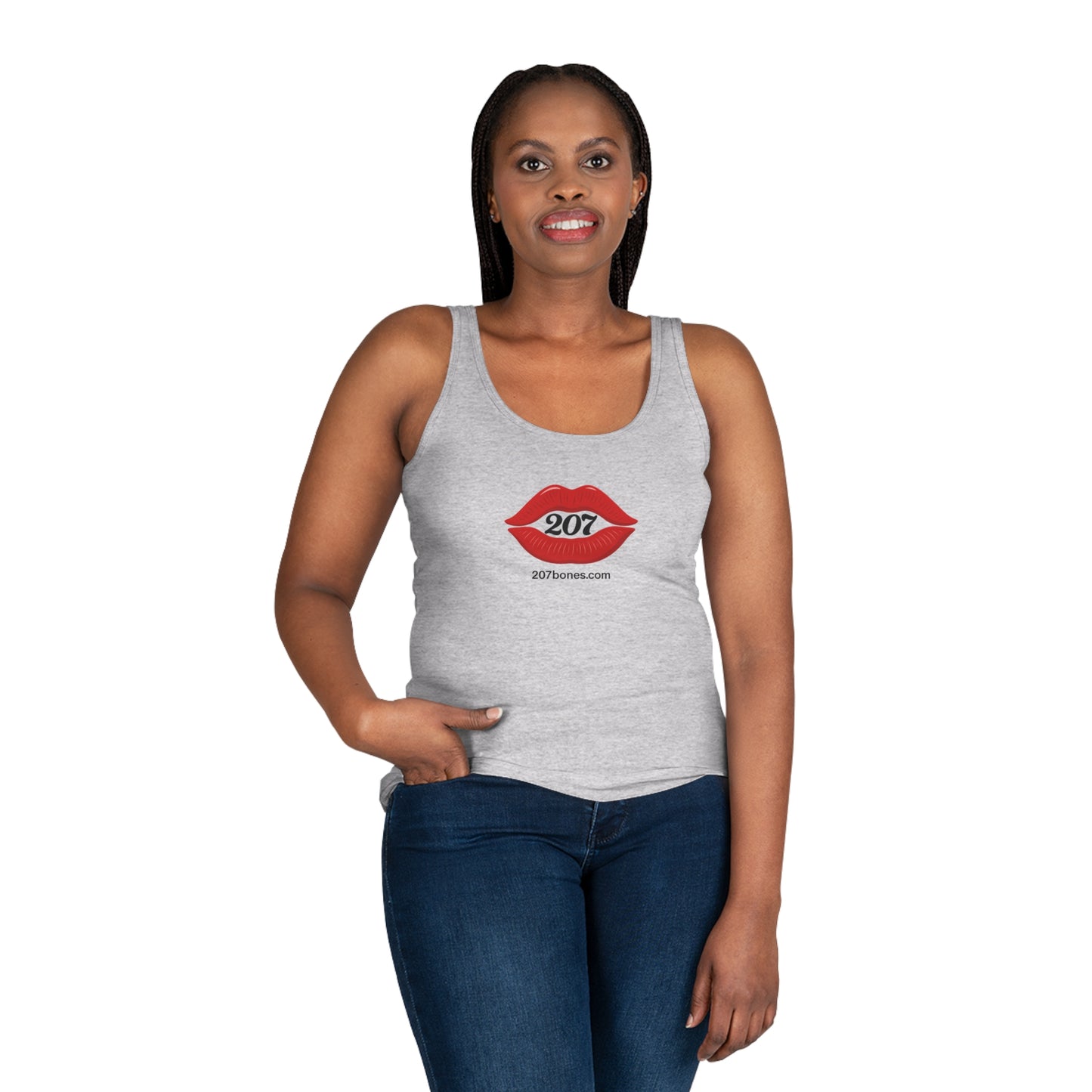 Lips Graphic Women's Tank Top, Summer Fashion, Beachwear, Casual Tee, Gift for Her, Stylish Activewear