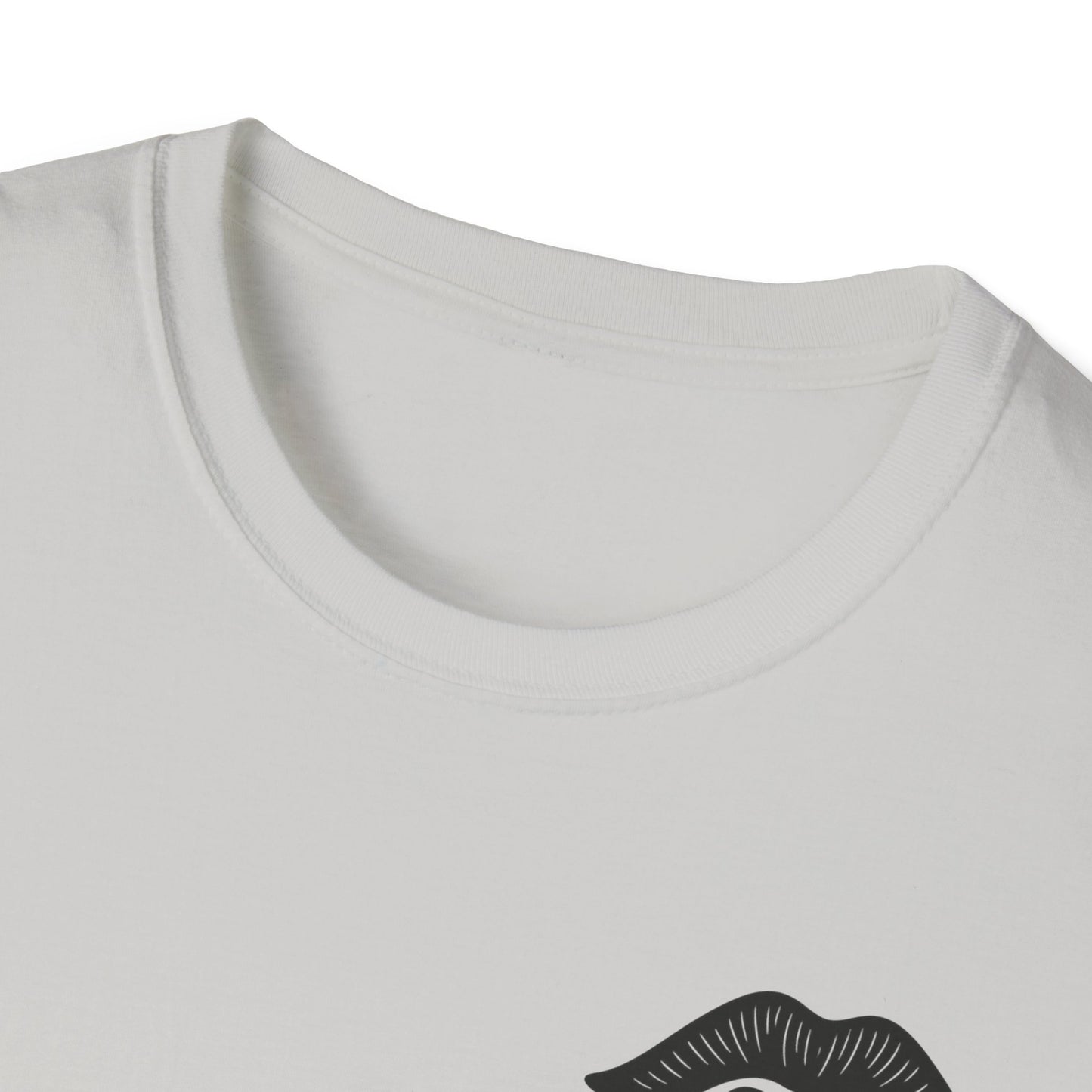 Romantic Unisex T-Shirt with Skeleton and Lips Design, Fun Couples Tee, Date Night Outfit, Halloween Costume, Unique Gift
