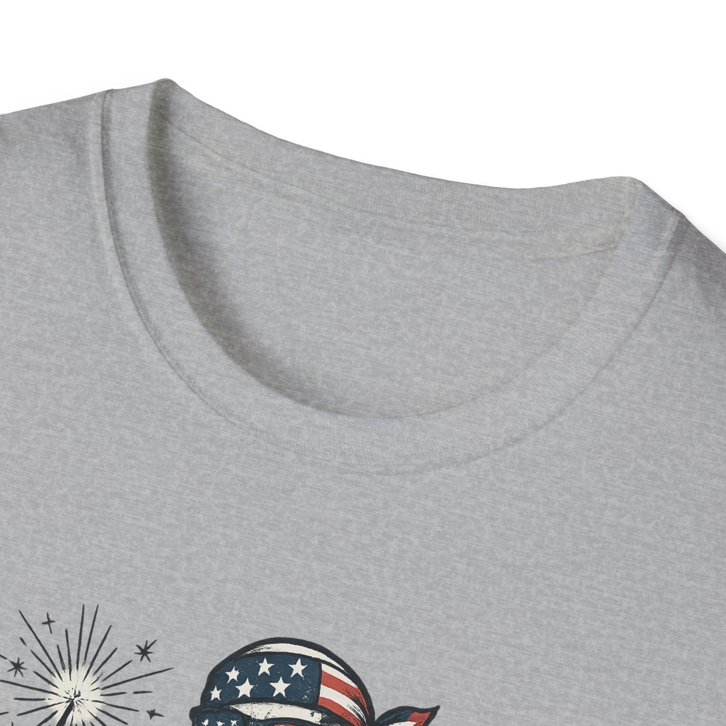 Patriotic Skeleton T-Shirt, Red White and Bone Shirt, Unisex Halloween Tee, Independence Day Gift, Fun Casual Apparel
