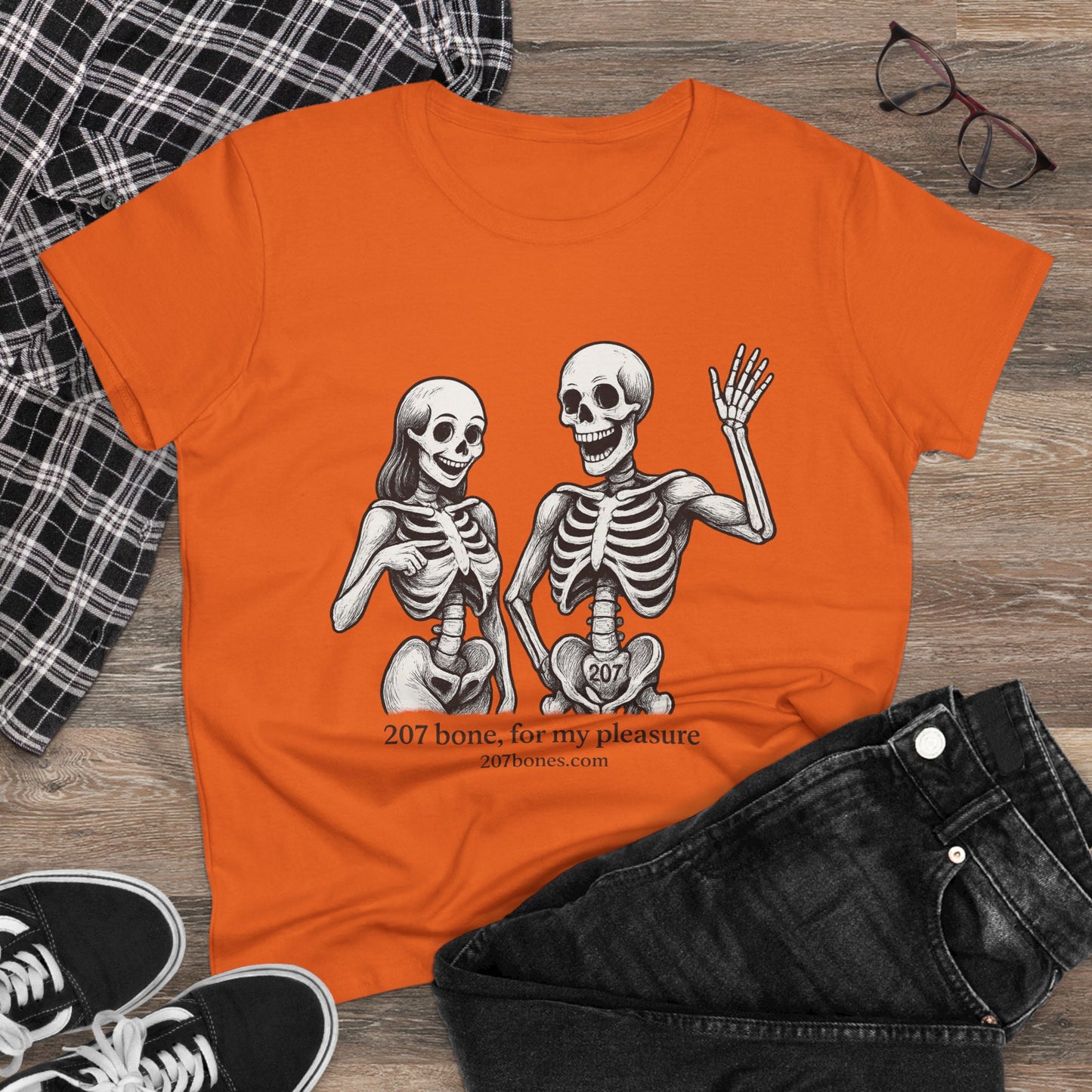 Funny Skeleton Graphic Tee, Halloween Shirt, Quirky Women's Top, Casual Everyday Wear, Gift for Friends