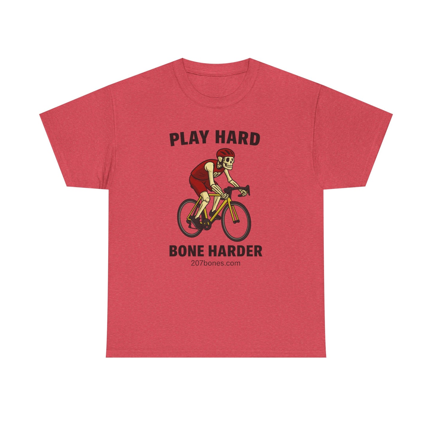 Unisex Cycling Tee - Play Hard Bone Harder