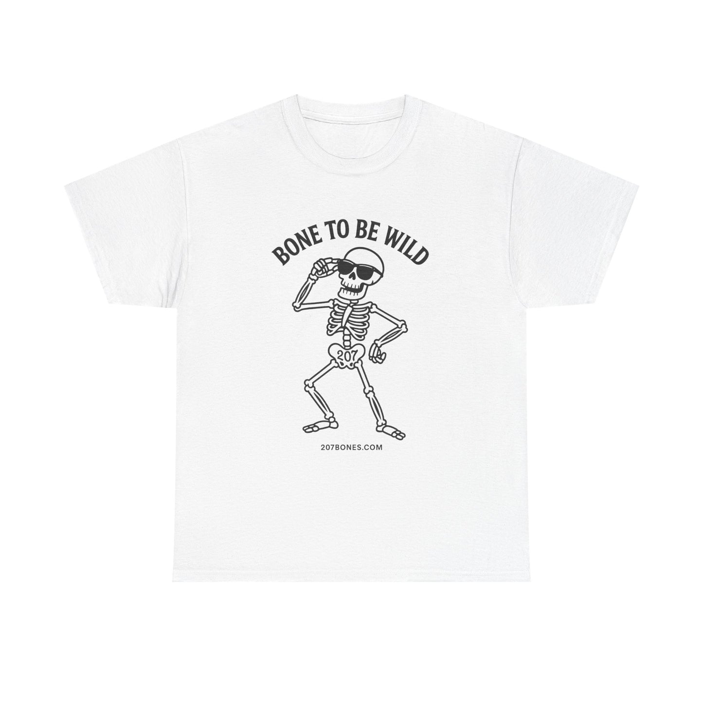 Bone to Be Wild Skeleton Tee, Unisex Cotton Shirt, Festival Wear, Halloween Shirt, Casual Summer Top