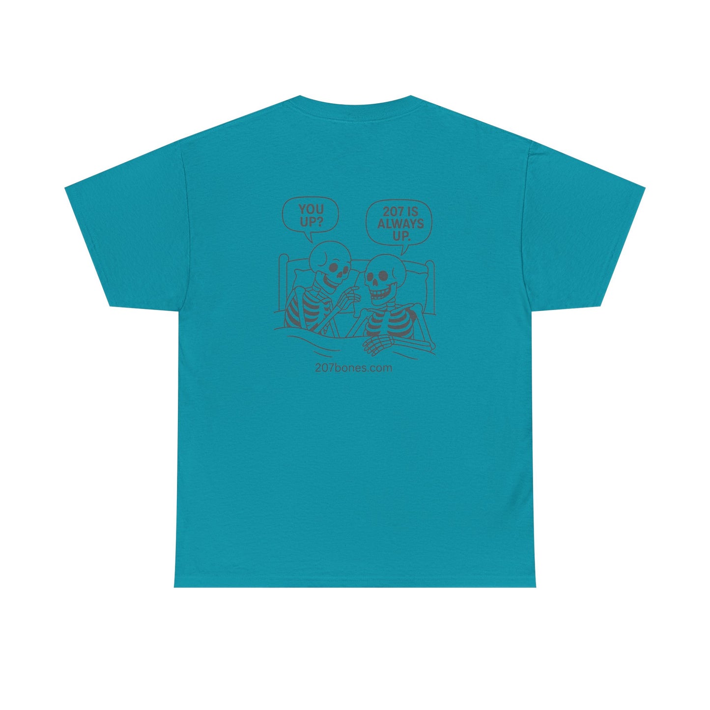 Unisex Heavy Cotton Tee with Playful Skeleton Design – Perfect for Halloween, Casual Wear, Gifts, and Humorous Outfits