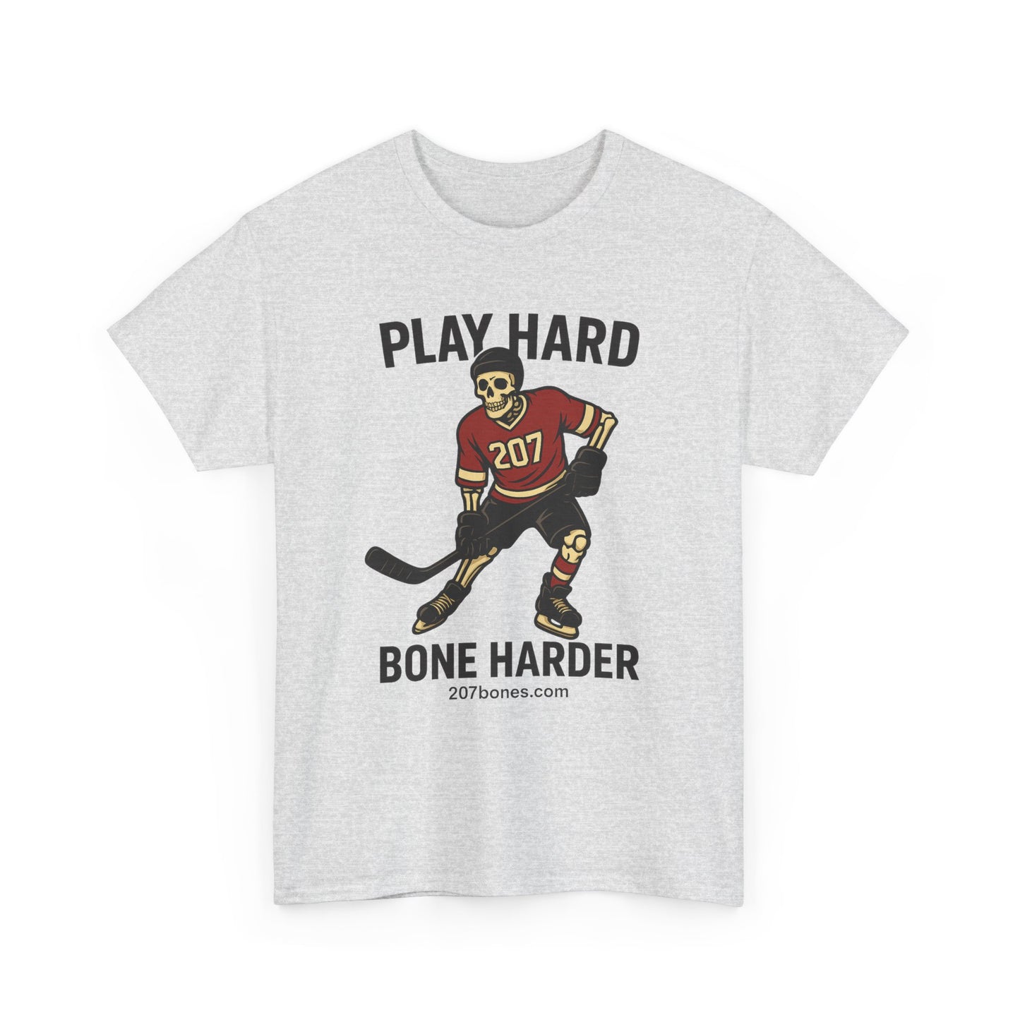 Play Hard Bone Harder Unisex Tee, Sports Shirt, Ice Hockey Fan Gift, Casual Wear, Team Spirit Shirt, Athletic Apparel