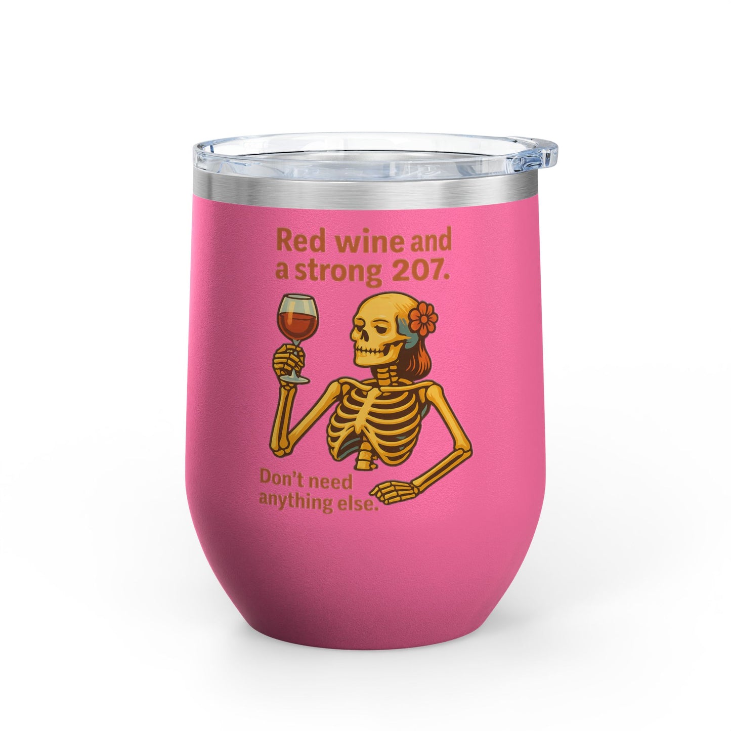 Whimsical Wine Tumbler, Fun Skeleton Design, Perfect for Parties, Gifts for Wine Lovers, Unique Drinkware for Celebrations