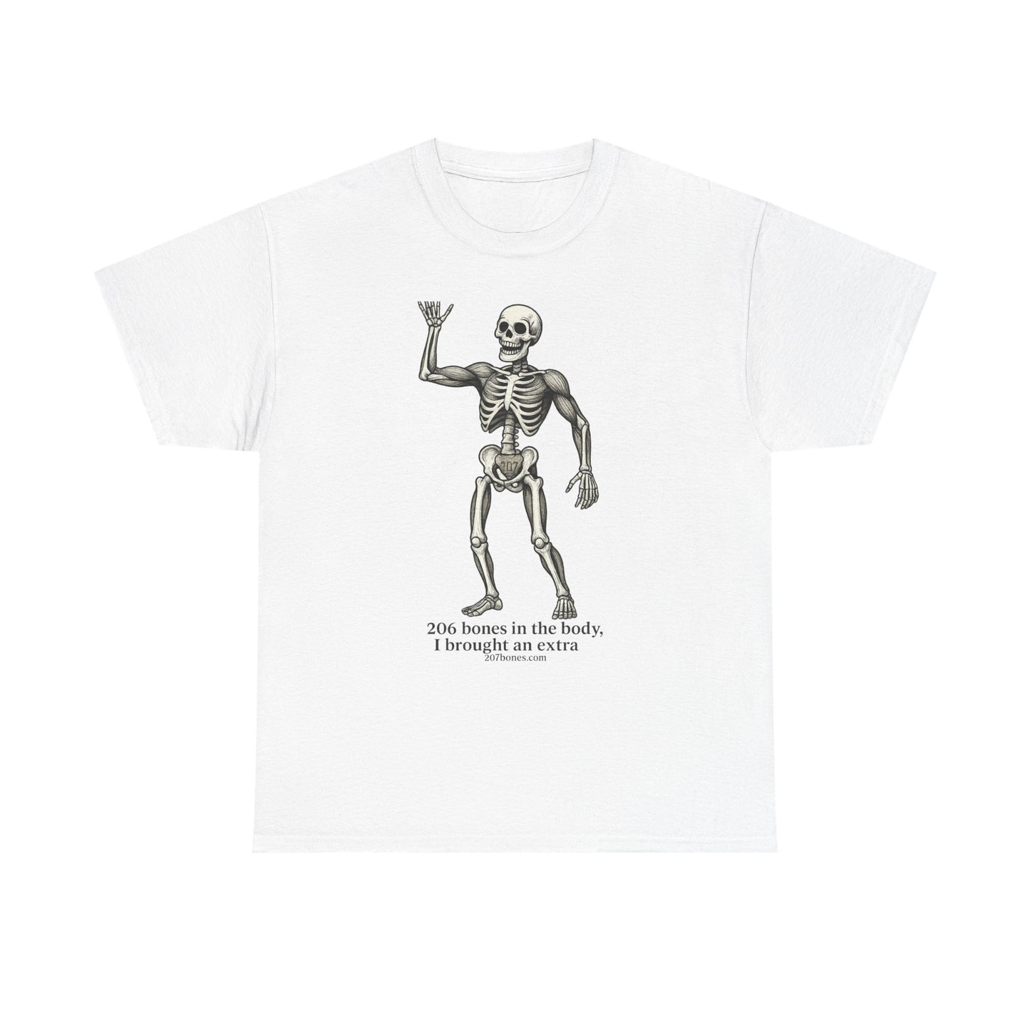 Funny Skeleton Tee for Halloween, Unisex Heavy Cotton Tee, Humor T-Shirt, Perfect for Parties and Costumes, Quotes Shirt, Gift Idea