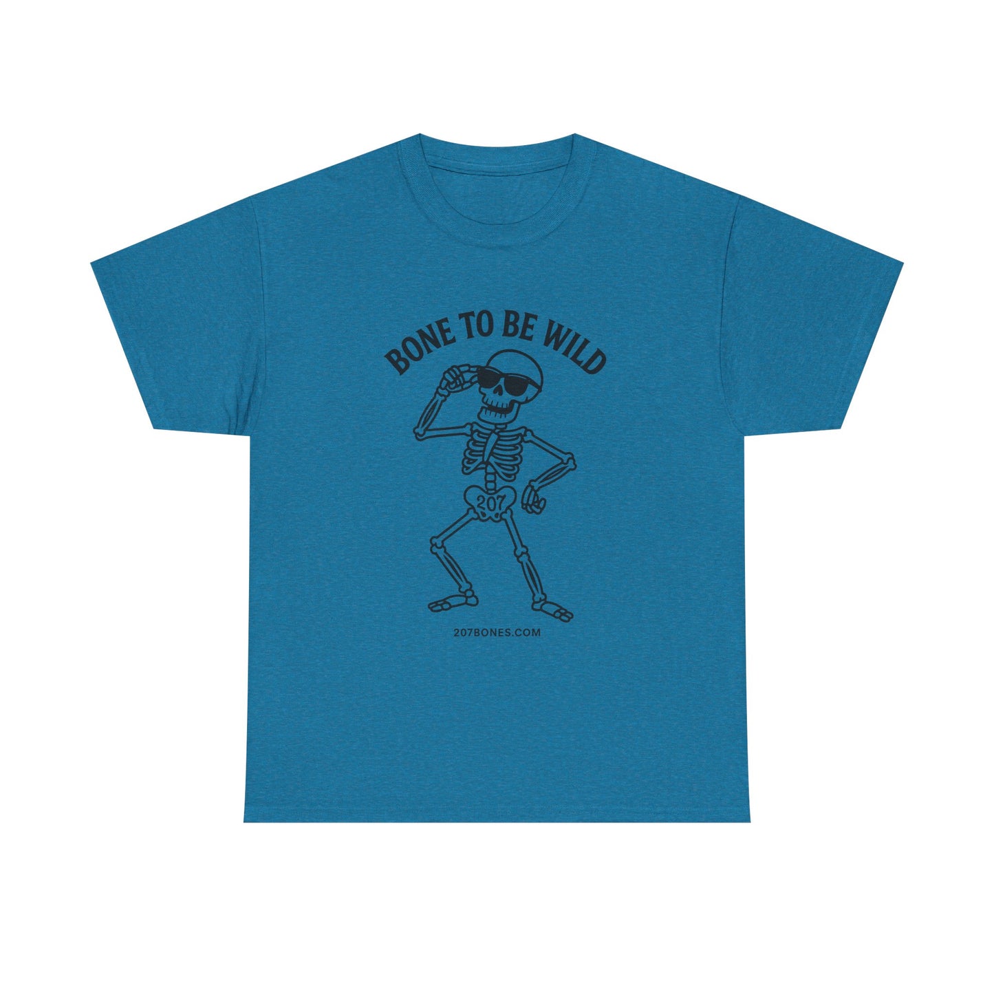 Bone to Be Wild Skeleton Tee, Unisex Cotton Shirt, Festival Wear, Halloween Shirt, Casual Summer Top