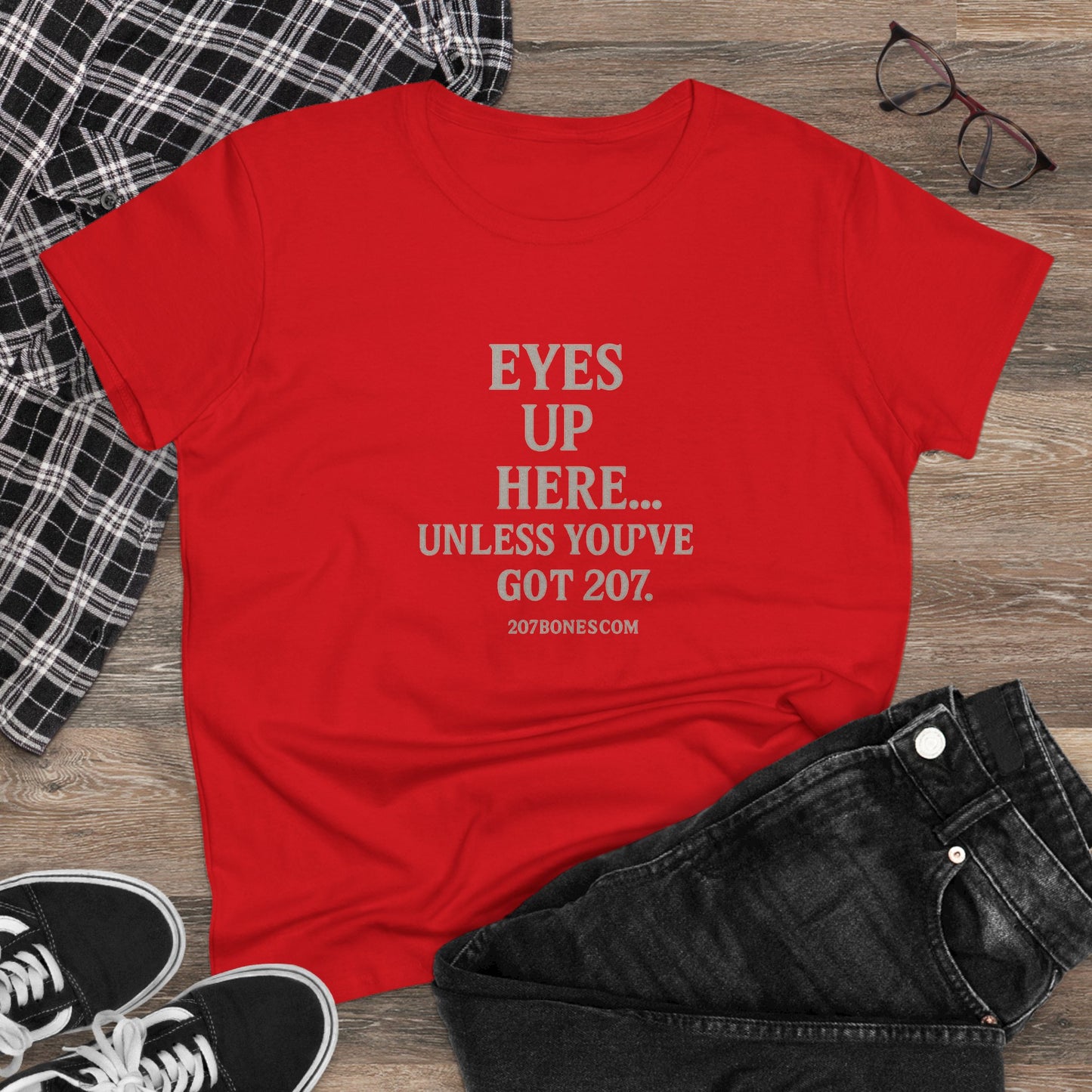 Funny Women's Cotton Tee - 'Eyes Up Here' - Casual Shirt, Gift for Friends, Birthday, Humor, Everyday Wear, Conversation Starter