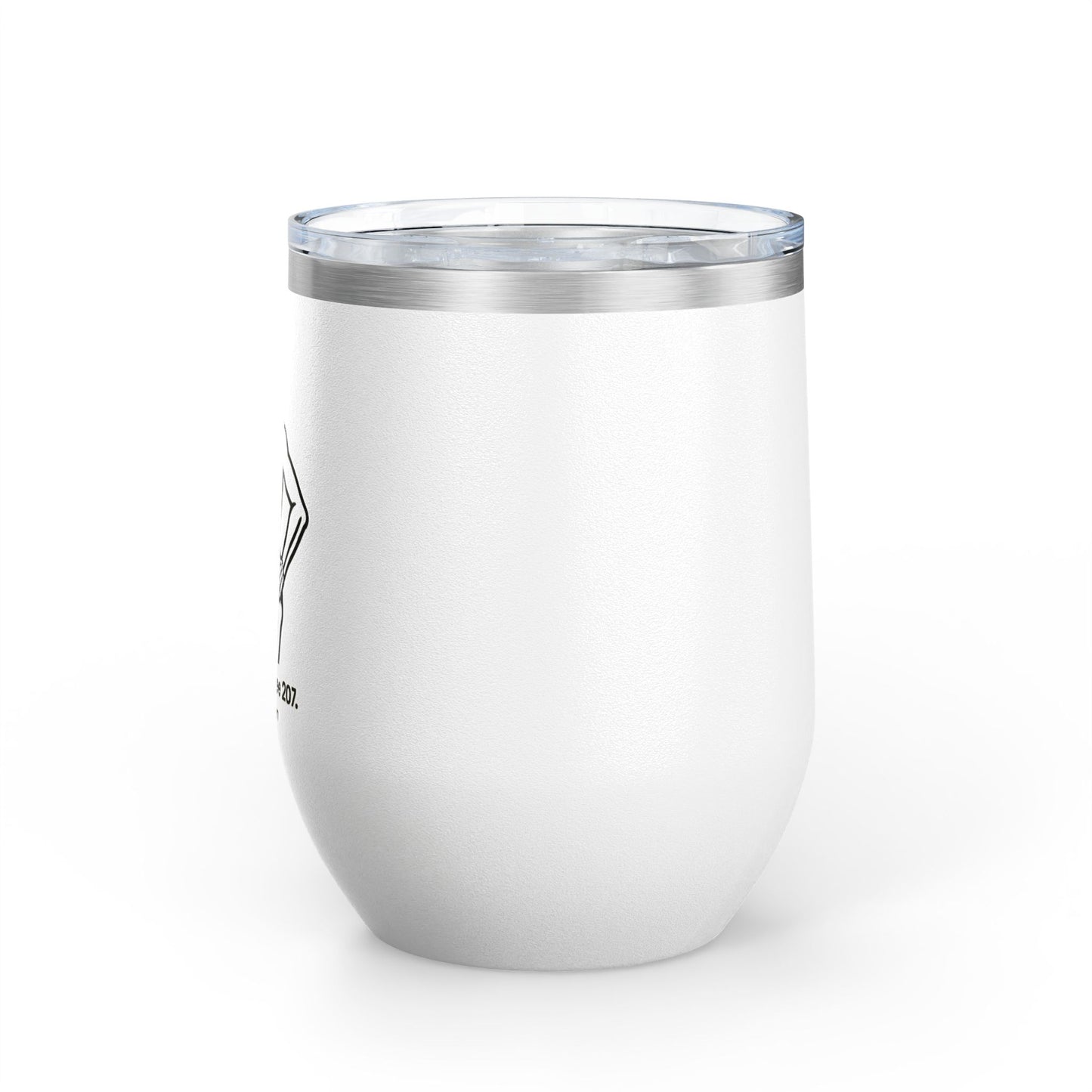 Fun Skeleton Wine Tumbler, 12oz - Drink 'til You See 207 - Perfect for Halloween Parties, Wine Lovers, Gifts for Friends, Unique Drinkware