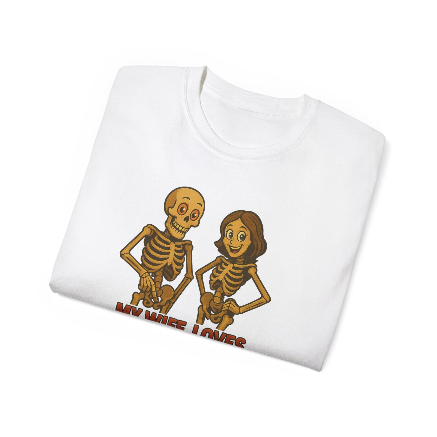 Skeleton Couple Tee, Funny Halloween Shirt, Gift for Couples, Spooky T-Shirt, Unisex Graphic Tee, Bone Humor Top
