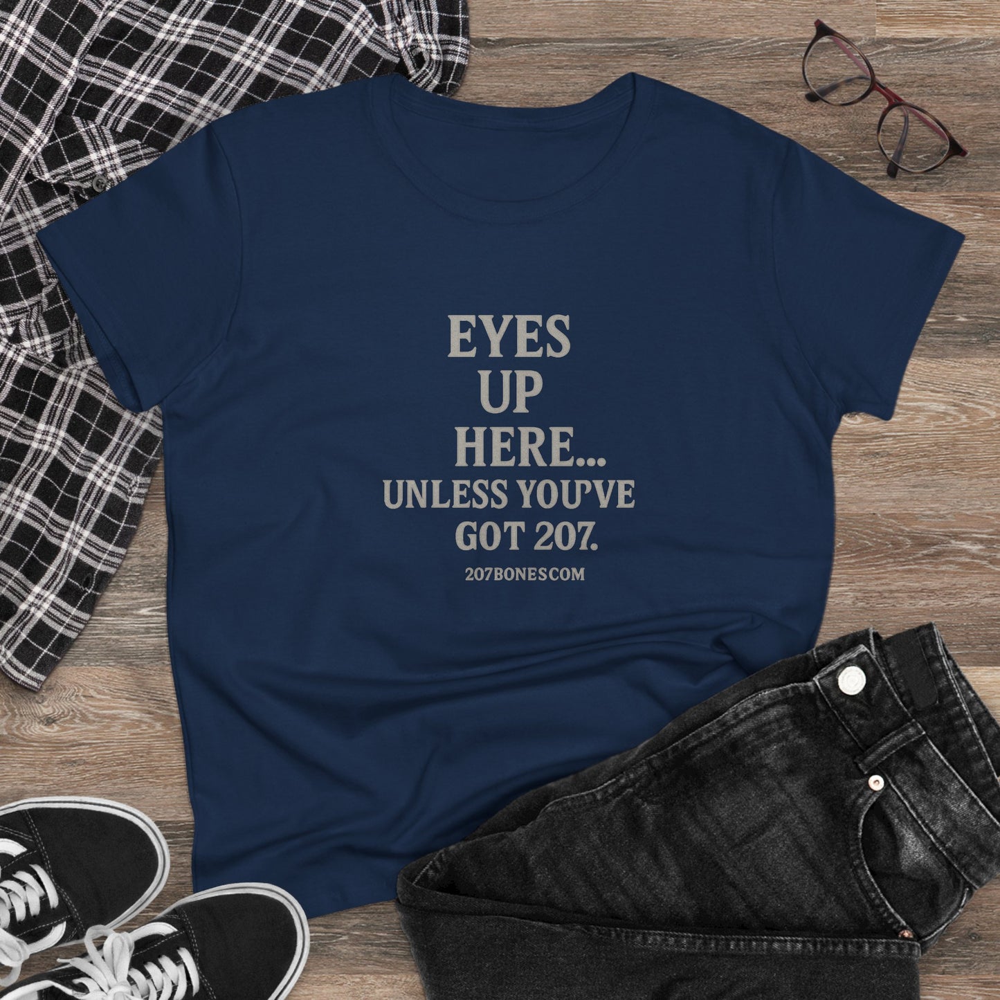 Funny Women's Cotton Tee - 'Eyes Up Here' - Casual Shirt, Gift for Friends, Birthday, Humor, Everyday Wear, Conversation Starter