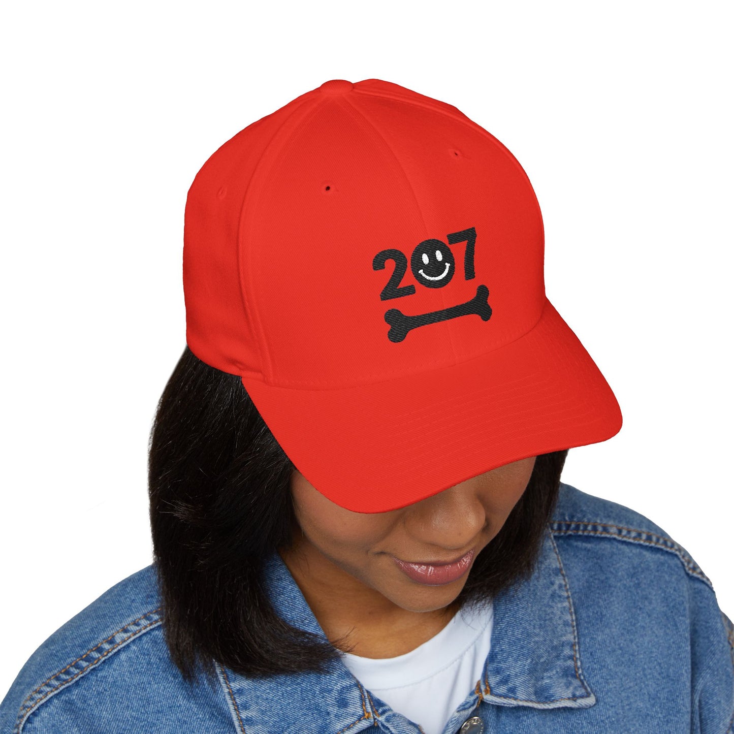 Smiley Bone Cap, Embroidered Baseball Hat for Dog Lovers, Casual Summer Accessory, Gift for Pet Owners, Trendy Dad Hat