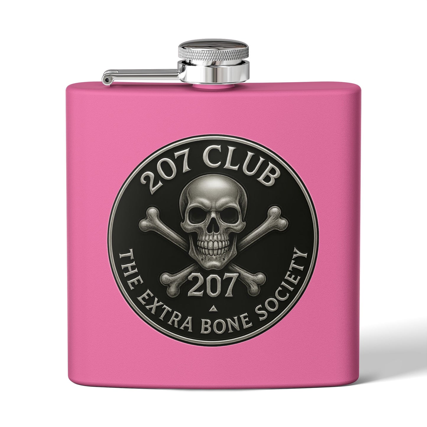Skull and Crossbones Flask, 207 Club Gift, Party Accessory, Adventure Travel, Groomsmen Gift, Unique Collectible