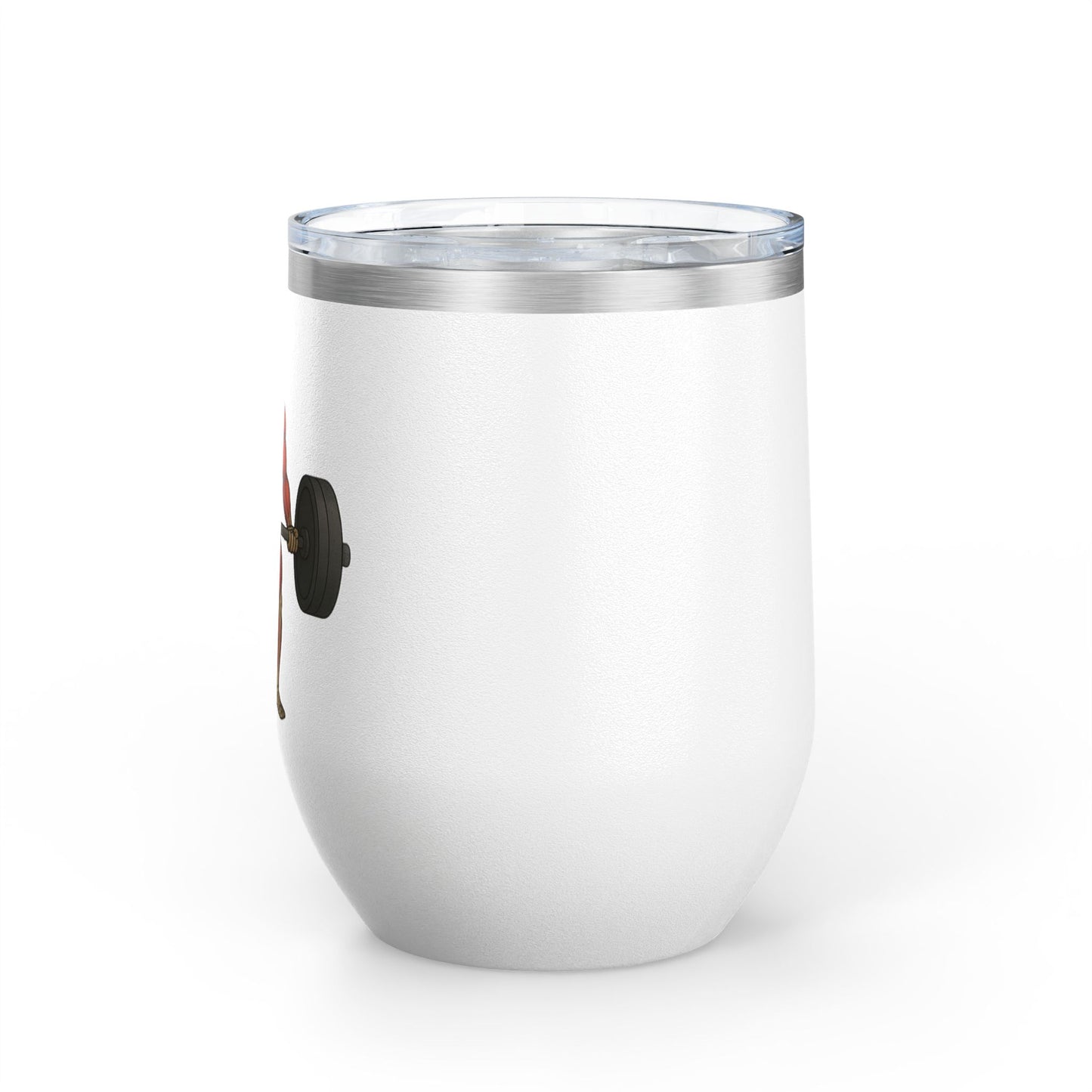 Skeleton Weightlifting Wine Tumbler, 12oz - Gym Lover, Fitness Gift, Unique Insulated Drinkware, Workout Buddy, Skeleton Design
