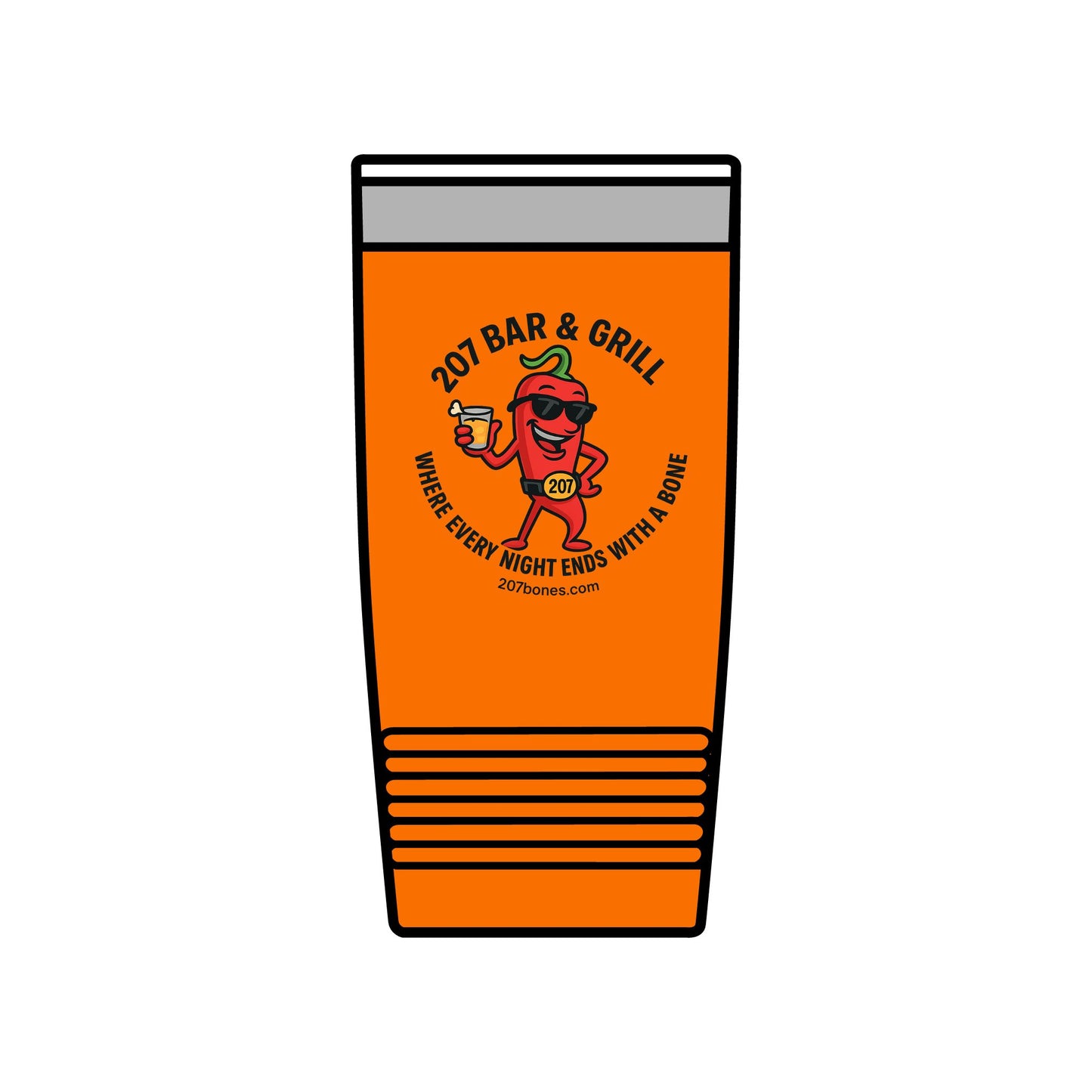 Fun Insulated Tumbler for Bar Lovers, 20oz Drinkware for Parties, Restaurants, Gifts, Tailgating, and BBQs