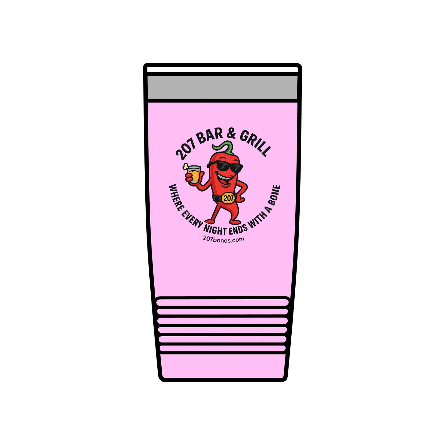 Fun Insulated Tumbler for Bar Lovers, 20oz Drinkware for Parties, Restaurants, Gifts, Tailgating, and BBQs