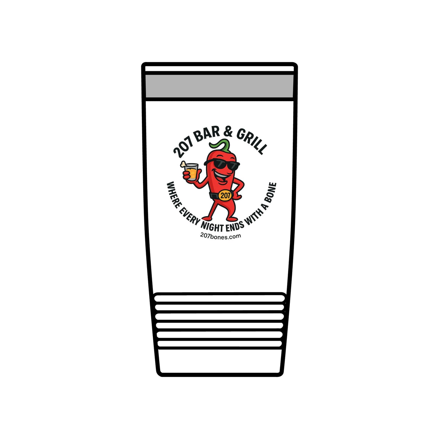 Fun Insulated Tumbler for Bar Lovers, 20oz Drinkware for Parties, Restaurants, Gifts, Tailgating, and BBQs