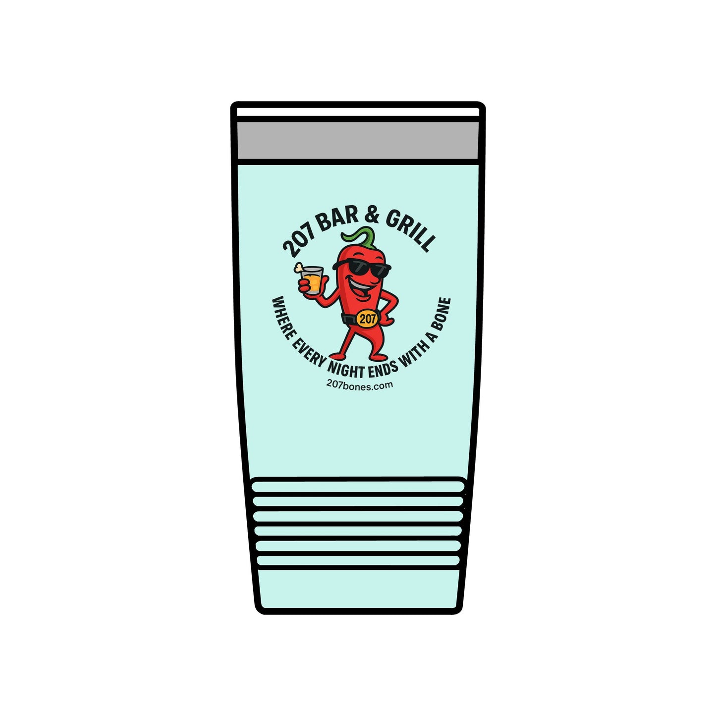 Fun Insulated Tumbler for Bar Lovers, 20oz Drinkware for Parties, Restaurants, Gifts, Tailgating, and BBQs