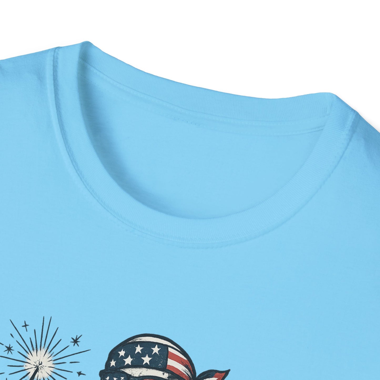 Patriotic Skeleton T-Shirt, Red White and Bone Shirt, Unisex Halloween Tee, Independence Day Gift, Fun Casual Apparel