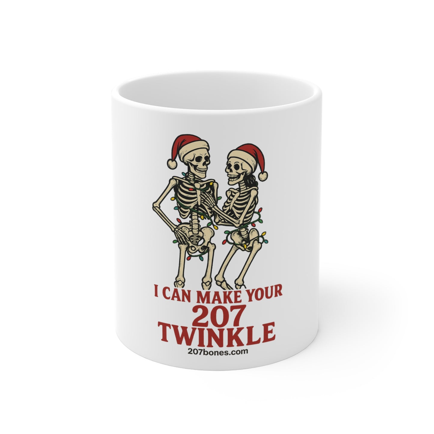 Festive Skeleton Mug - Funny Holiday Coffee Cup, Perfect for Christmas Gifts, Halloween Decor, Unique Gift Idea, Cute Skeleton Design