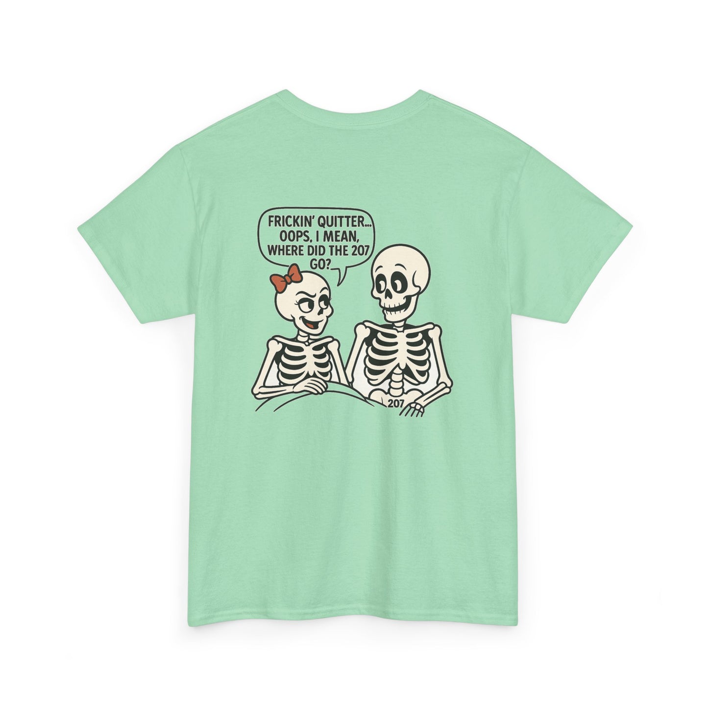 Funny Skeleton Graphic Tee, Unisex Heavy Cotton Shirt, Halloween Apparel, Quirky Gift, Casual Style, Spooky Season Wear