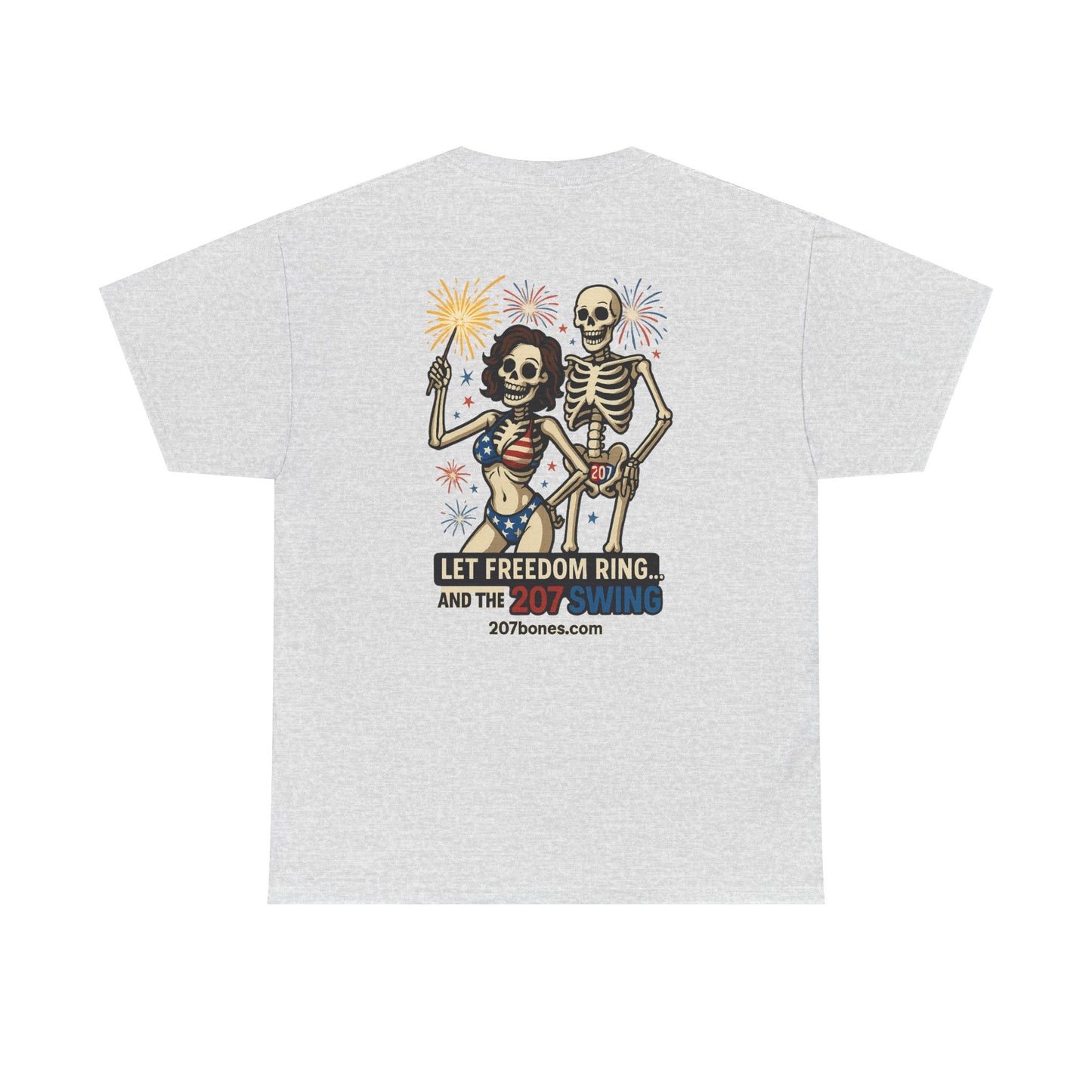 Patriotic Skull Tee, Unisex Cotton Shirt, Funny 4th of July Gift, Unique Graphic T-Shirt, Casual Summerwear