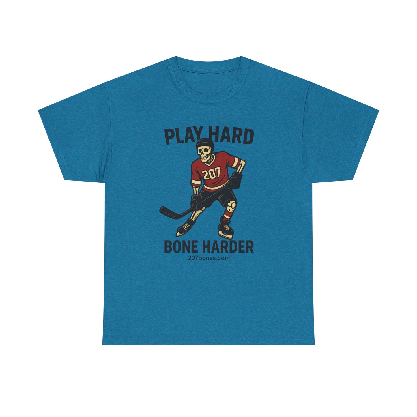 Play Hard Bone Harder Unisex Tee, Sports Shirt, Ice Hockey Fan Gift, Casual Wear, Team Spirit Shirt, Athletic Apparel