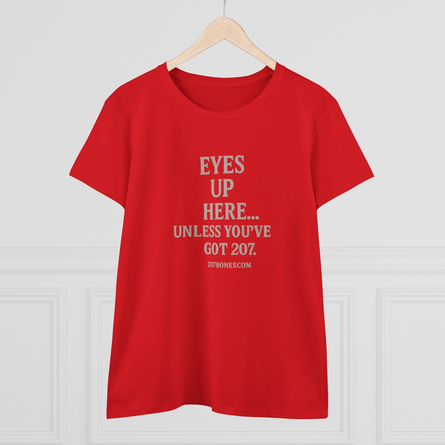 Funny Women's Cotton Tee - 'Eyes Up Here' - Casual Shirt, Gift for Friends, Birthday, Humor, Everyday Wear, Conversation Starter
