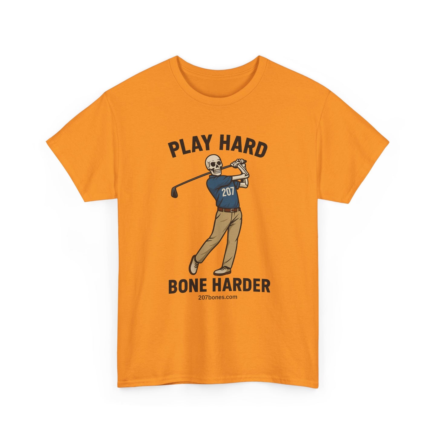 Play Hard Bone Harder Unisex Tee, Funny Golf Shirt, Sports T-Shirt, Gift for Golf Lovers, Casual Wear, Birthday Gift
