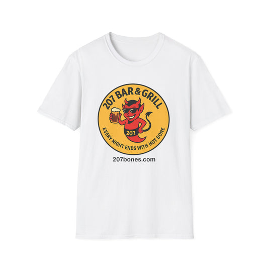 207 Bar & Grill Unisex T-Shirt - Casual Wear, Bar Merchandise, Gift for Foodies, Party Shirt, Everyday Comfort