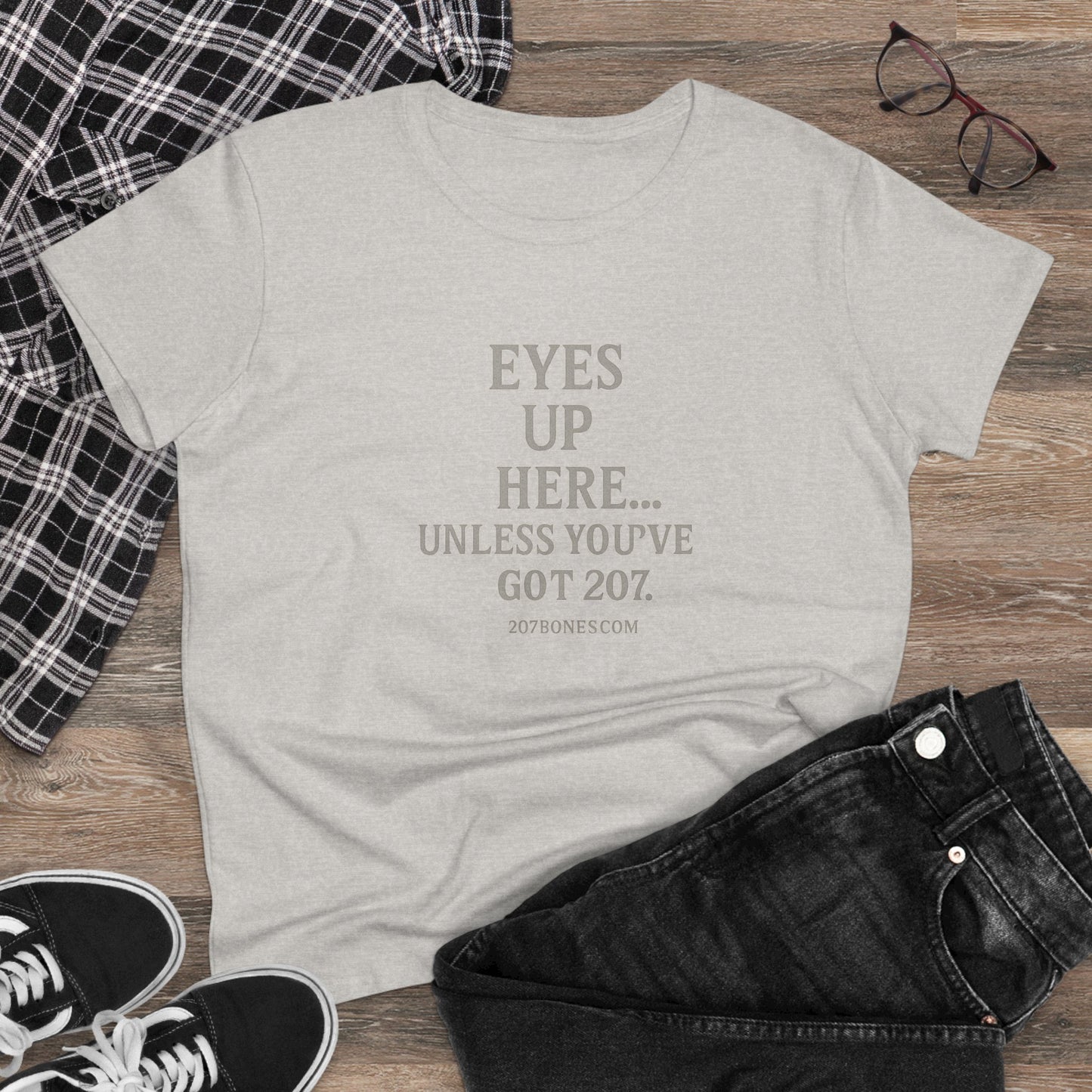 Funny Women's Cotton Tee - 'Eyes Up Here' - Casual Shirt, Gift for Friends, Birthday, Humor, Everyday Wear, Conversation Starter