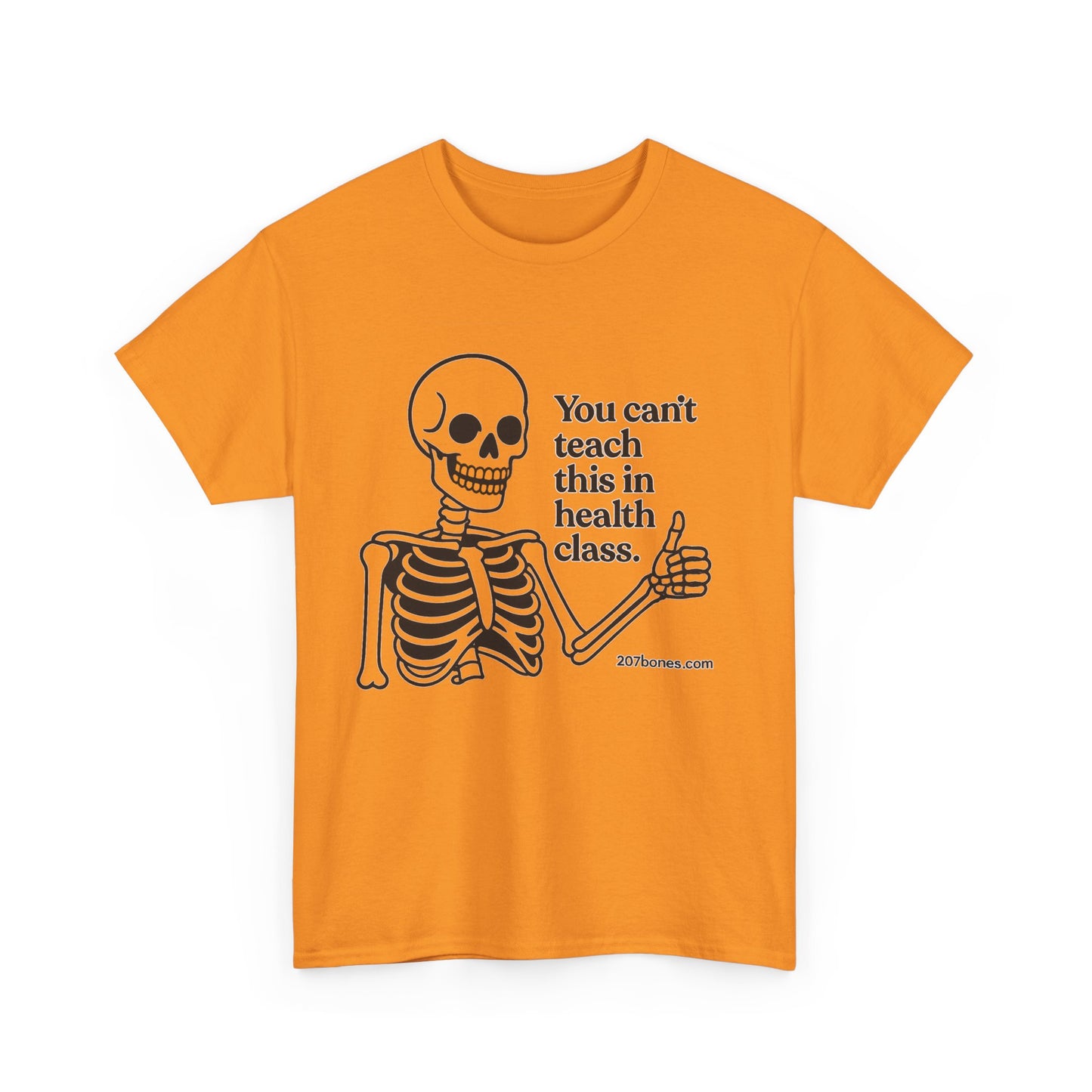 Funny Skeleton Health Class Tee, Unisex Humor Shirt, Halloween Costume, Teacher Gift, Quirky Everyday Wear, Medical Student Apparel