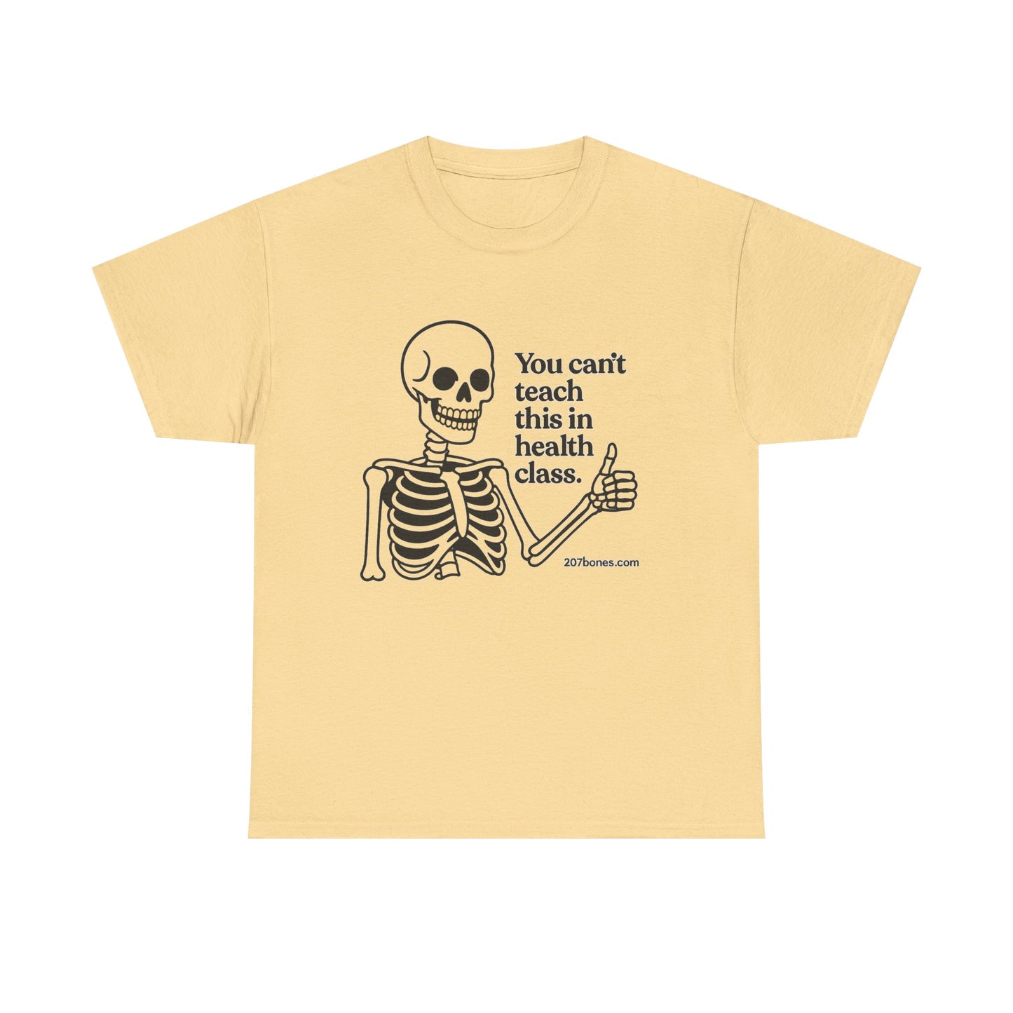 Funny Skeleton Health Class Tee, Unisex Humor Shirt, Halloween Costume, Teacher Gift, Quirky Everyday Wear, Medical Student Apparel