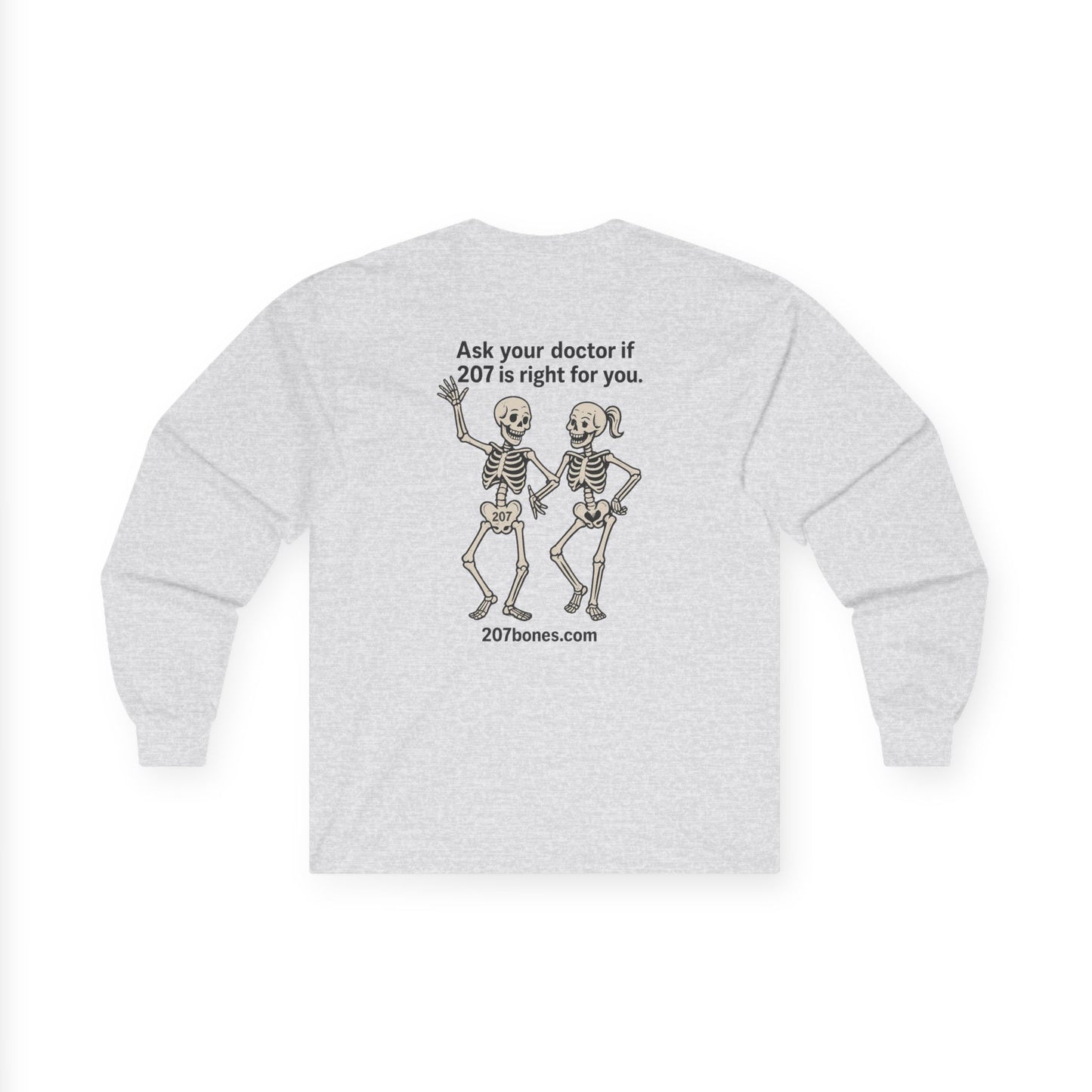 Funny Skeleton Long Sleeve Tee, Unisex Halloween Shirt, Comfy Casual Wear, Unique Gift for Doctors, Medical Humor Tee, October Celebration