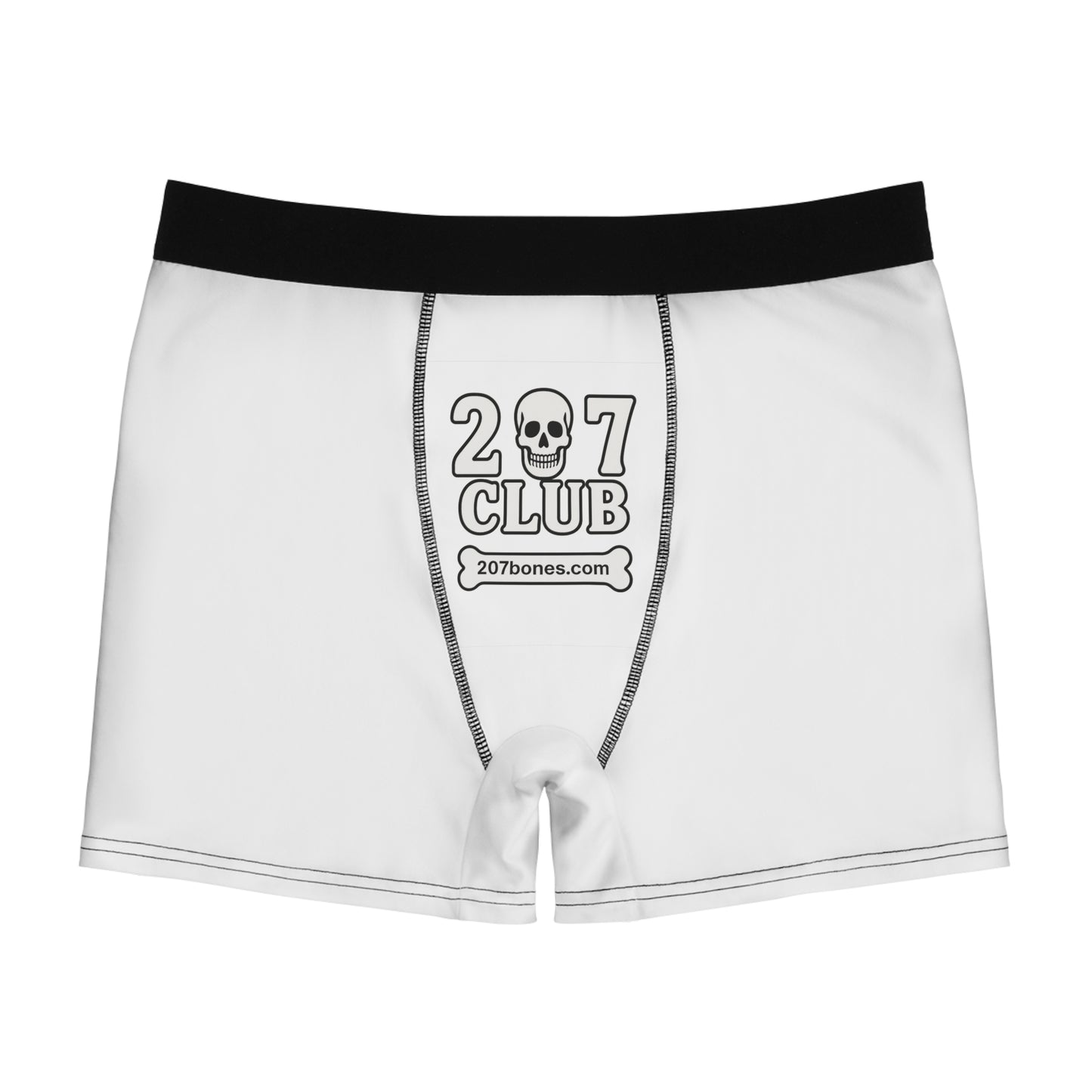 Skull Club Men's Boxer Briefs, Funny Underwear Gift, Unique Print Boxer Shorts, Novelty Boxers, Skull Theme Men's Underwear
