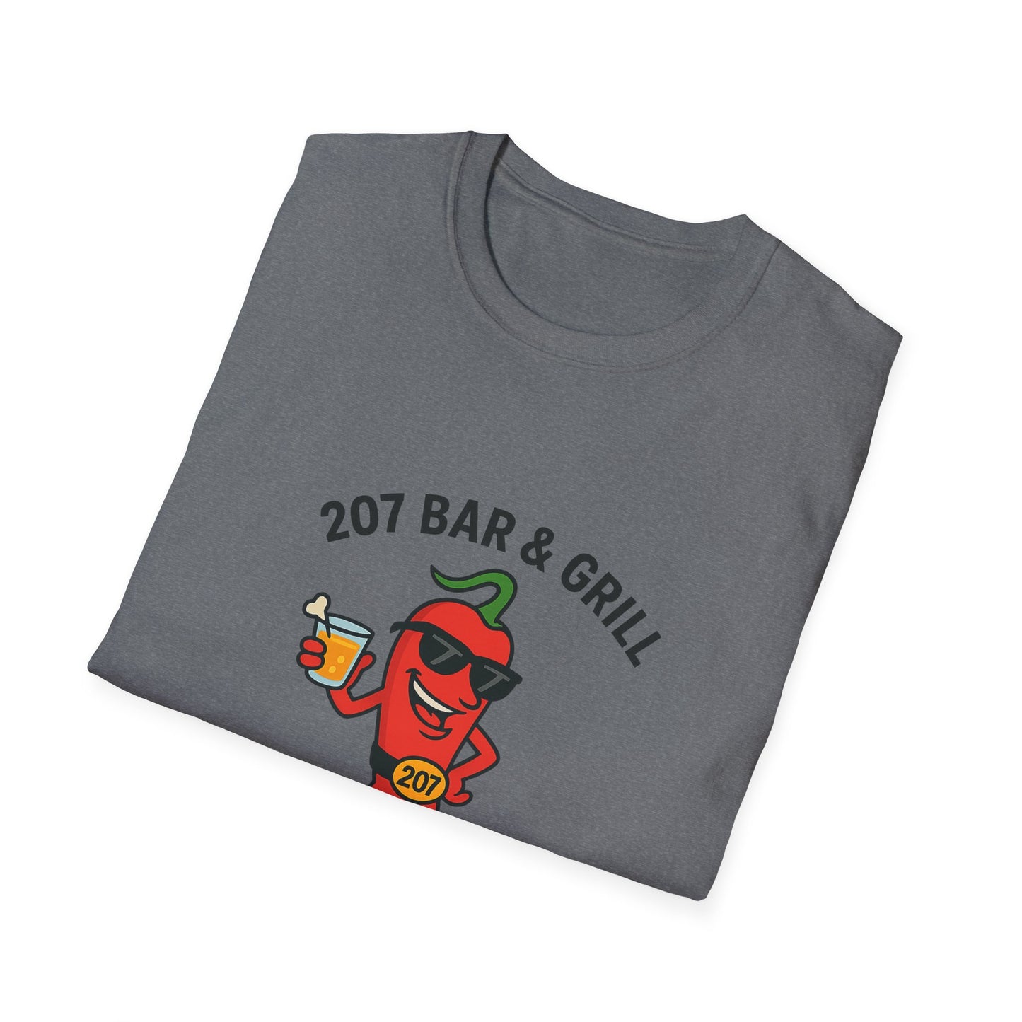 Fun Chili Bar & Grill T-Shirt, Perfect for BBQs, Casual Wear, Gift for Grill Lovers, Summer Parties, Foodie Apparel